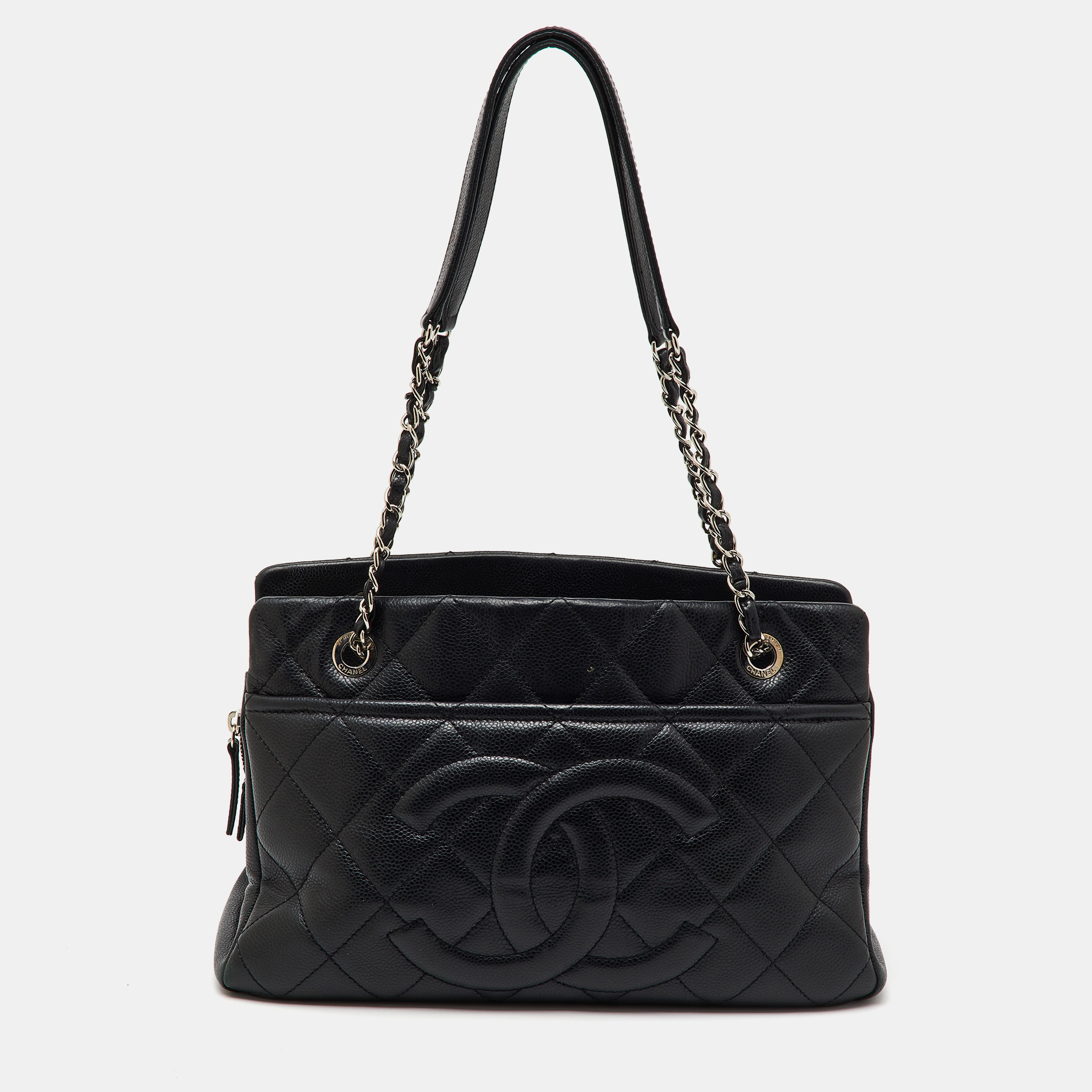 Chanel Black Quilted Caviar Soft Leather Timeless Shopping Tote
Chanel Black Quilted Caviar Soft Leather Timeless Shopping Tote