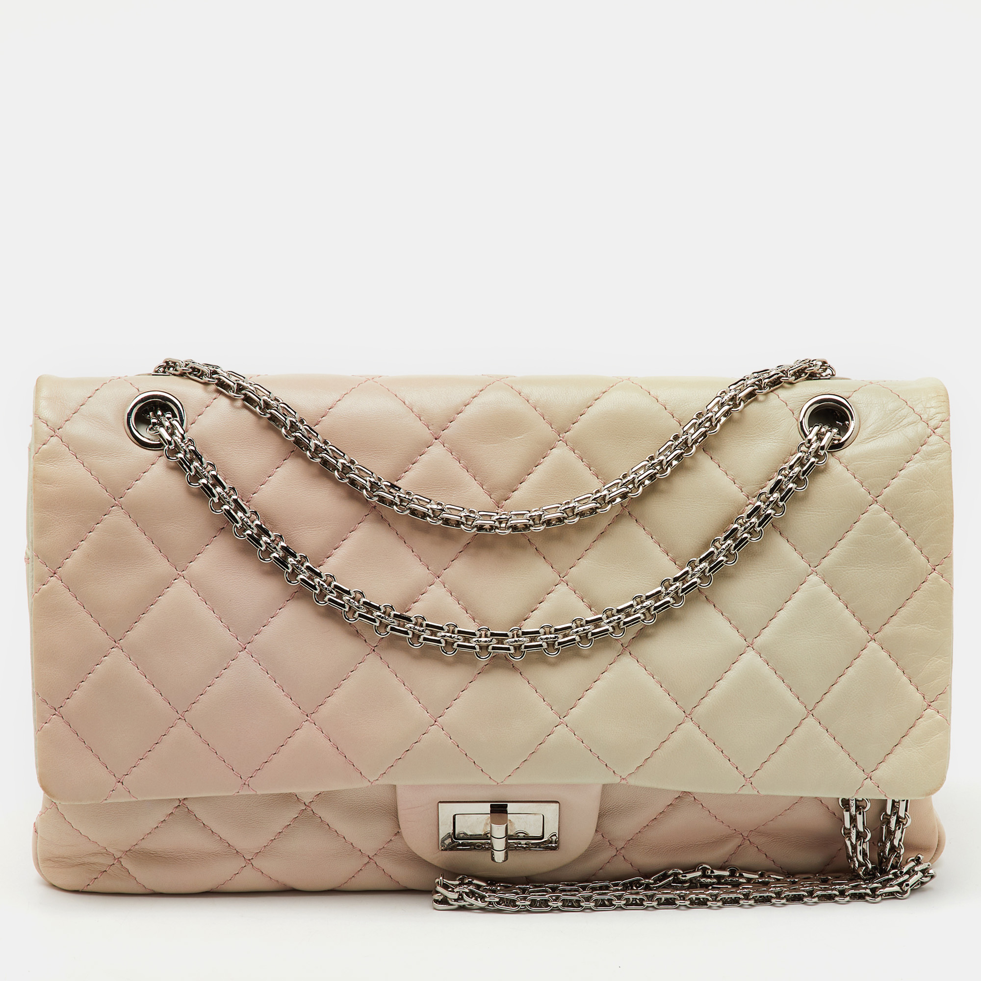 Chanel White/Pink Ombre Quilted Leather 2.55 Classic Reissue 277 Flap Bag
Chanel White/Pink Ombre Quilted Leather 2.55 Classic Reissue 277 Flap Bag