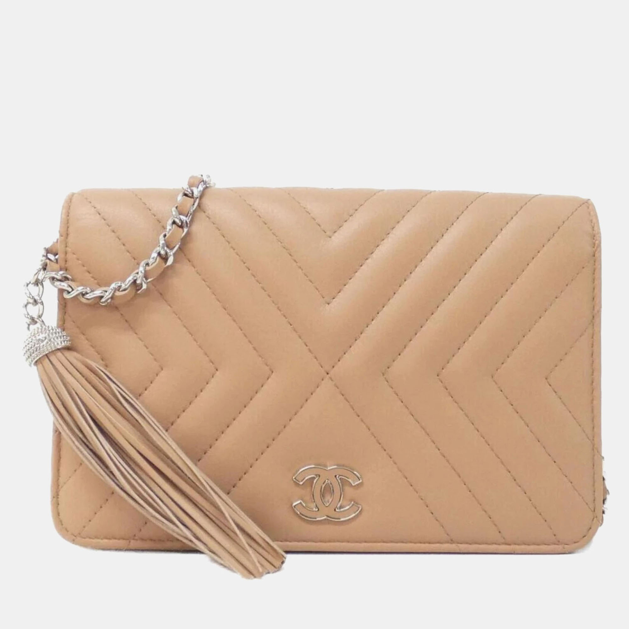 Chanel Dark beige Chain Wallet