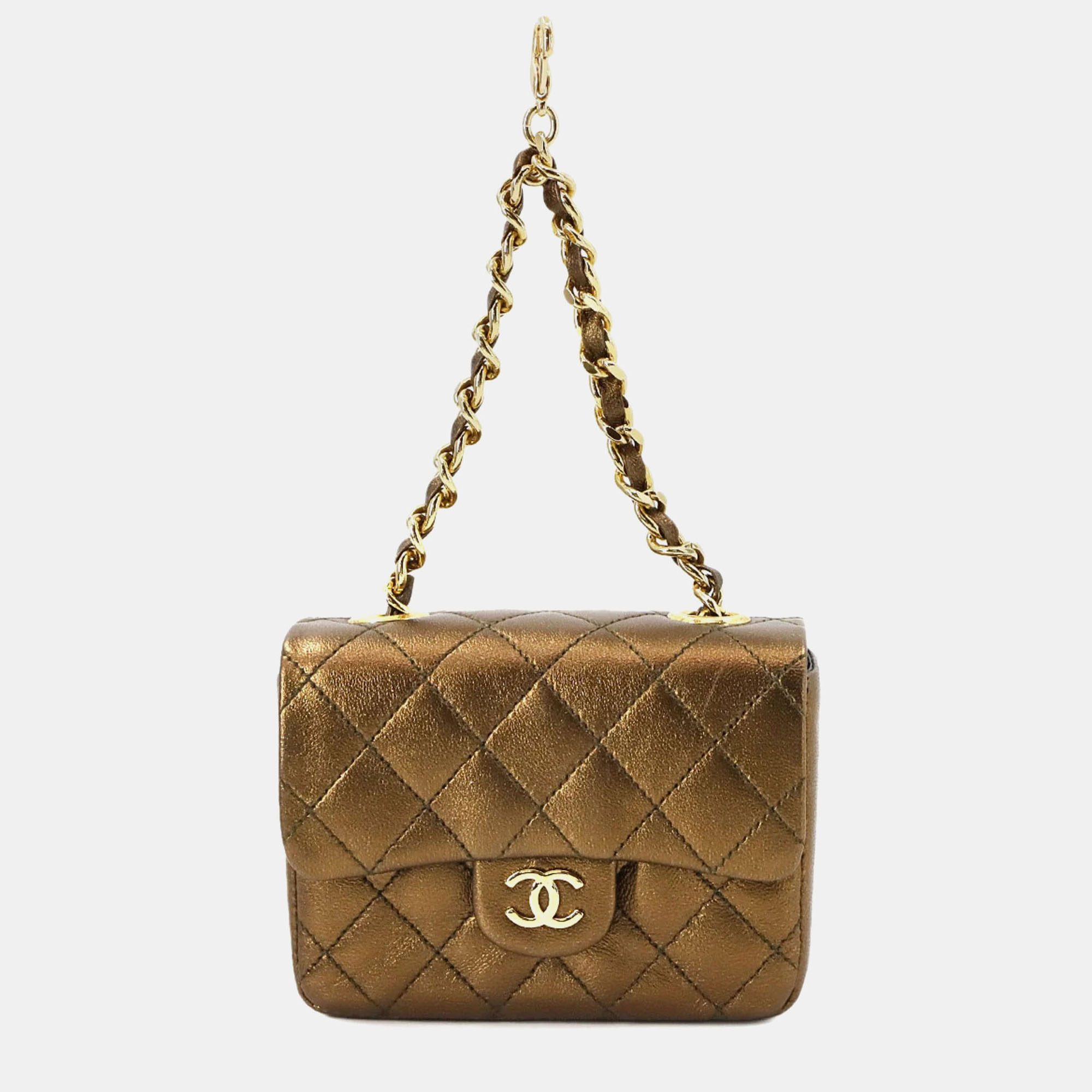 Chanel Metallic Bronze Mini Matelasse Leather Minimini Chain Pouch, Gold
Chanel Metallic Bronze Mini Matelasse Leather Minimini Chain Pouch, Gold