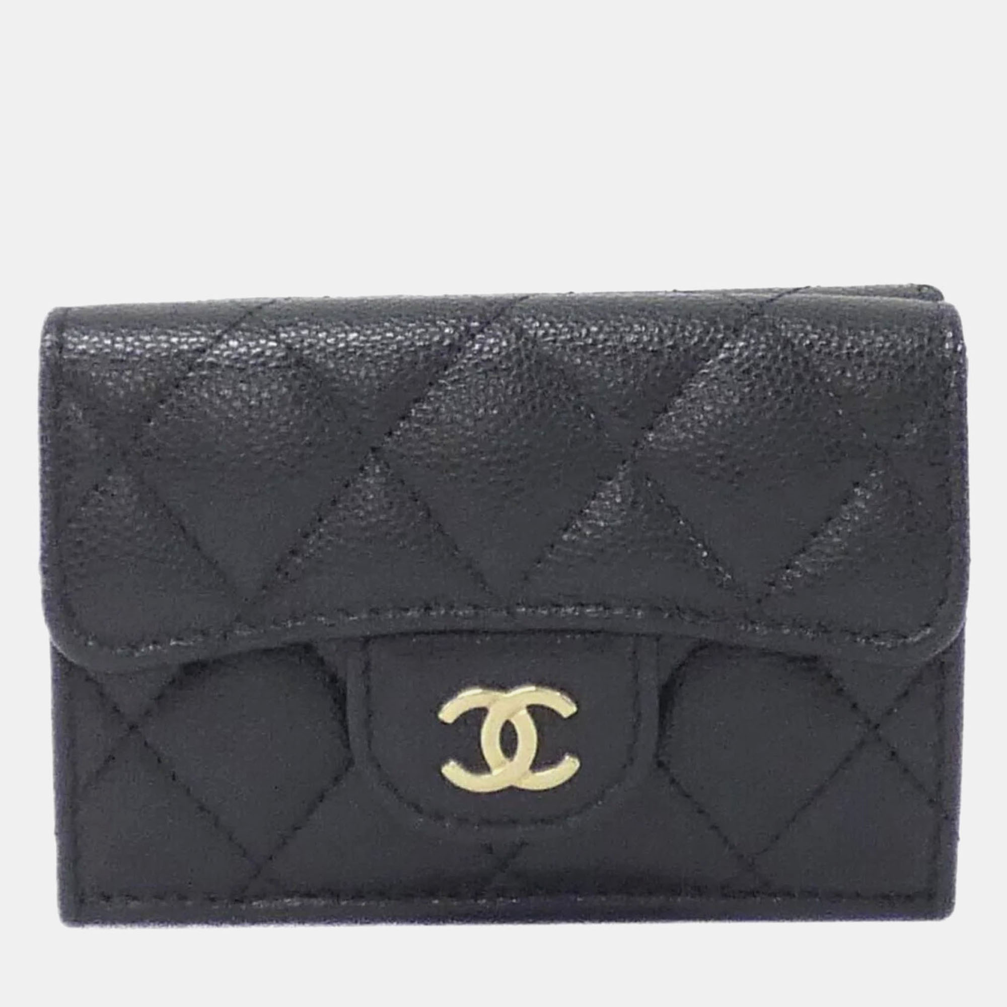 Chanel Black Granined Calf leather Timeless Classic Line Wallet
Chanel Black Granined Calf leather Timeless Classic Line Wallet