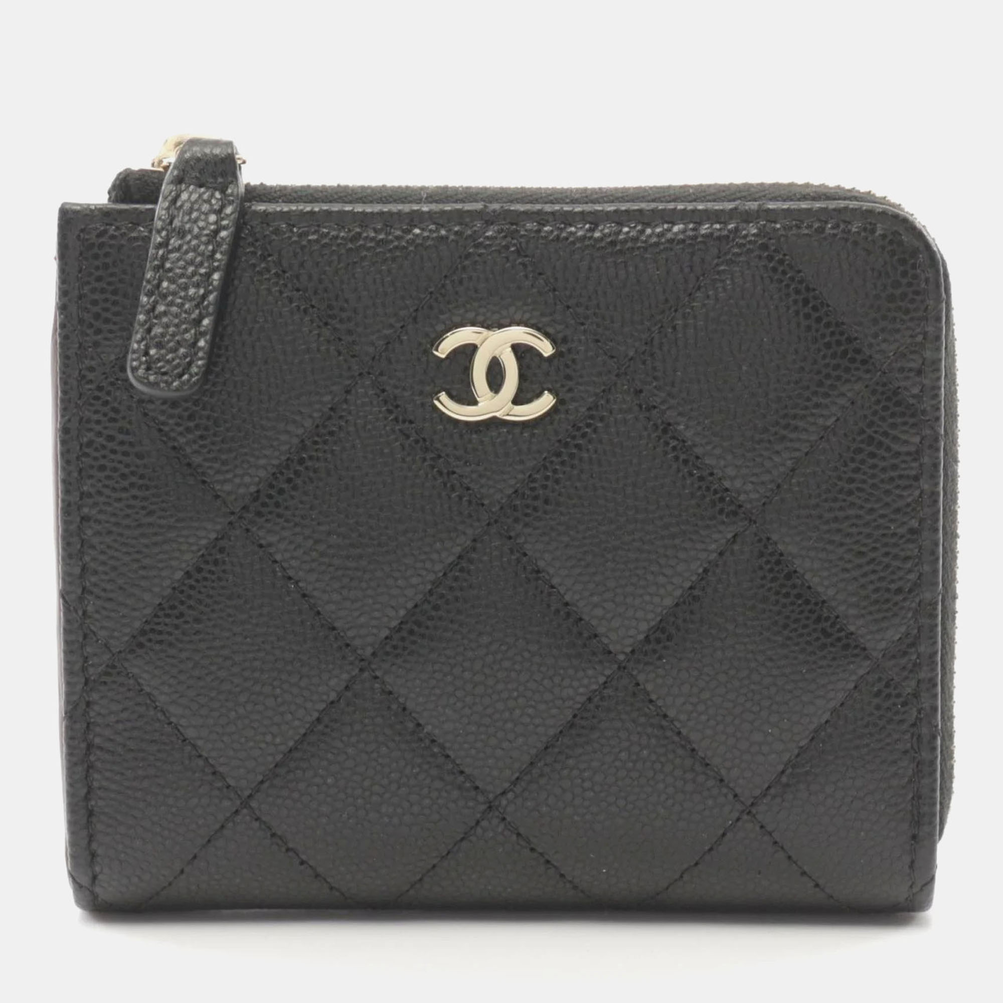 Chanel Black Matelasse Caviar Skin Small Coco Mark Round Zippy Wallet
Chanel Black Matelasse Caviar Skin Small Coco Mark Round Zippy Wallet