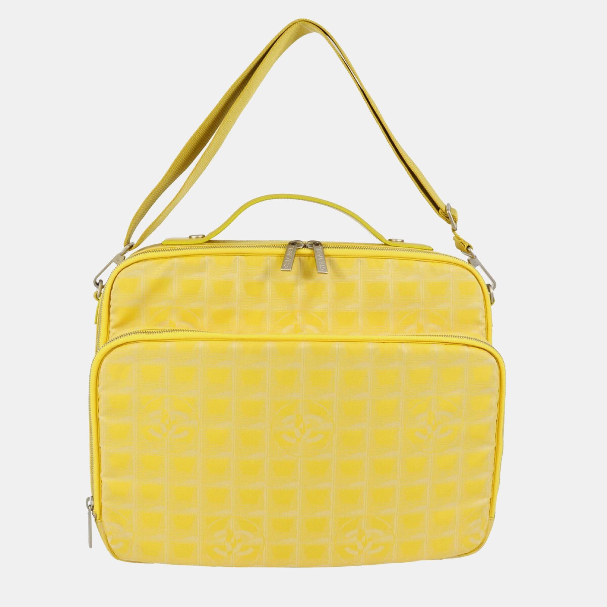 Chanel Yellow Jacquard Nylon Travel Line 2Way Business Handbag
Chanel Yellow Jacquard Nylon Travel Line 2Way Business Handbag