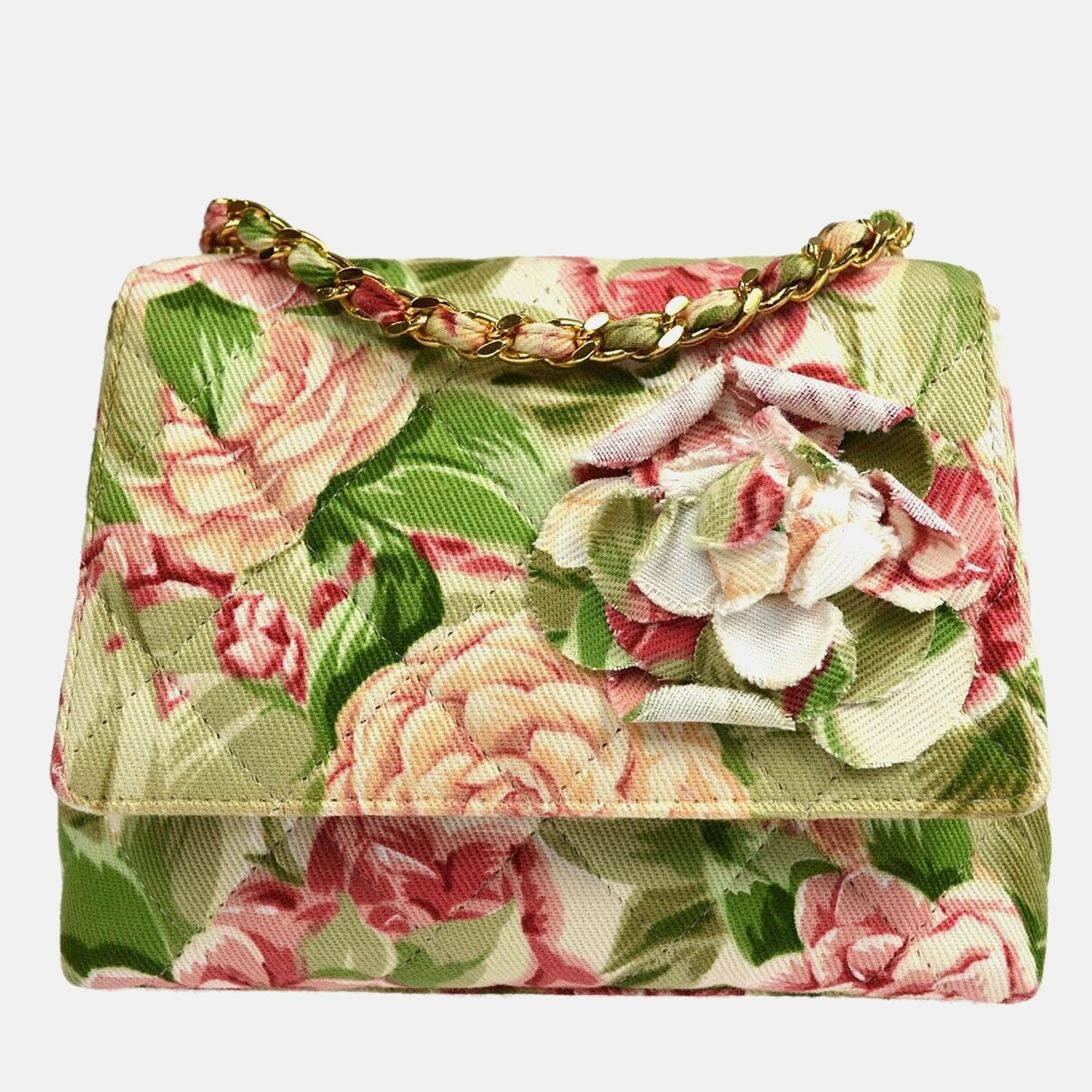 Chanel Camellia Quilted Single Chain Shoulder Bag Purse Green, Multicolor
Chanel Camellia Quilted Single Chain Shoulder Bag Purse Green, Multicolor
