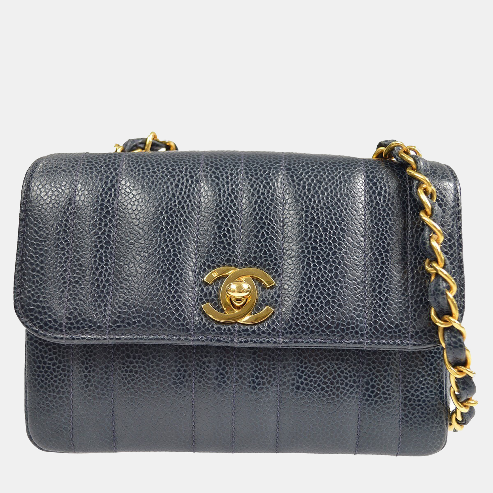 Chanel Navy Calfskin Mademoiselle Mini Square Chain Shoulder Bag, Navy blue
Chanel Navy Calfskin Mademoiselle Mini Square Chain Shoulder Bag, Navy blue