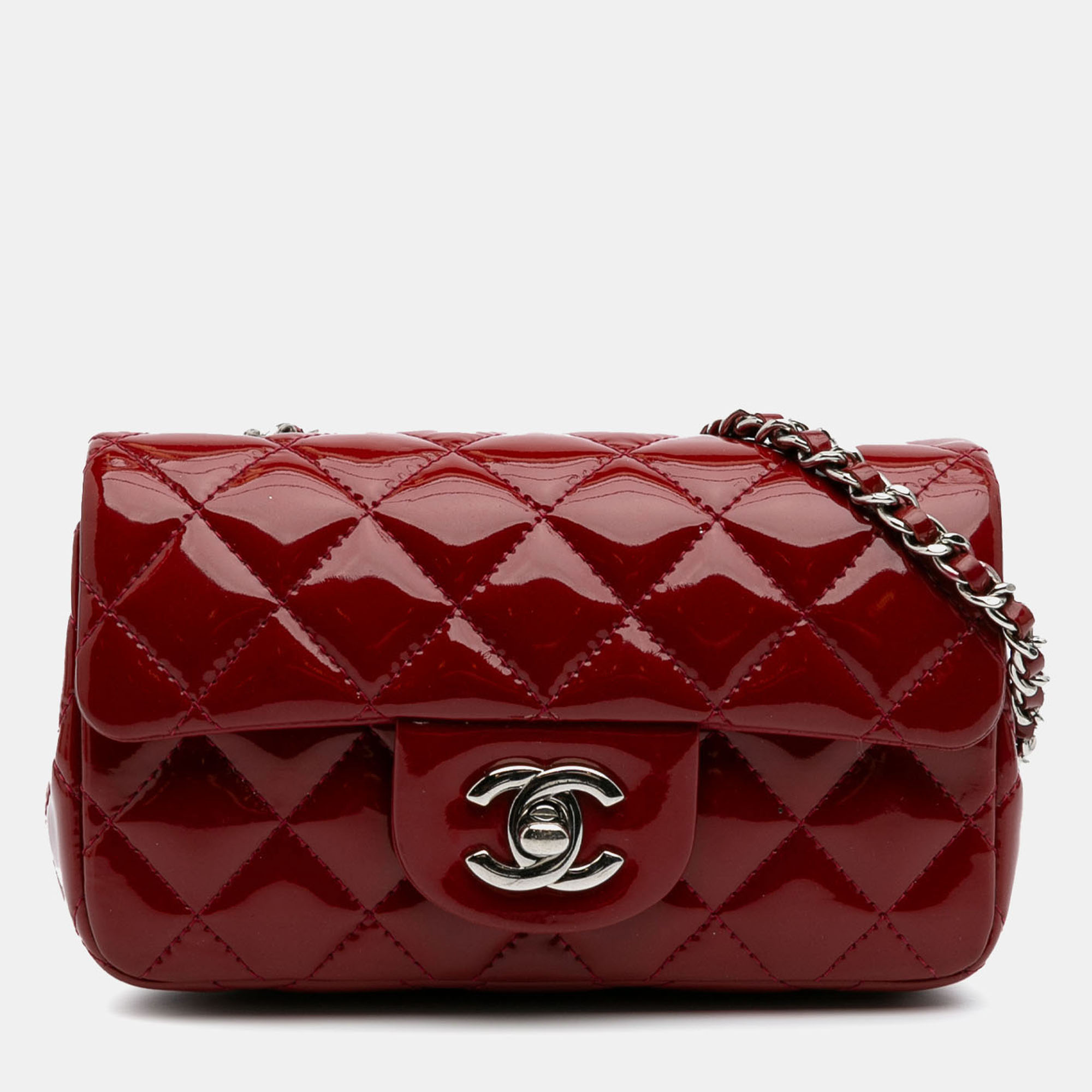 Chanel Red Patent Leather Extra Mini Rectangular Classic Patent Single Flap
Chanel Red Patent Leather Extra Mini Rectangular Classic Patent Single Flap
