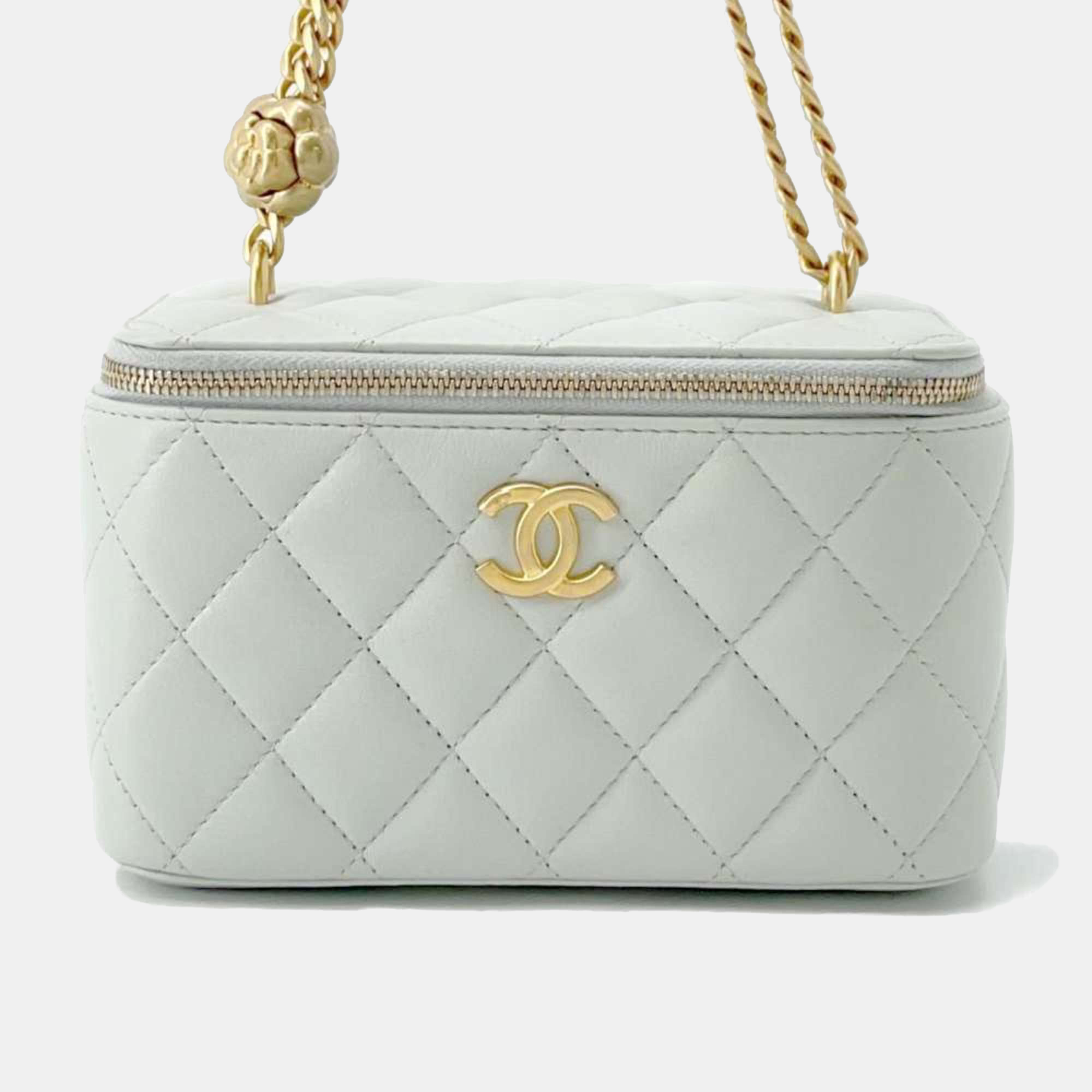 Chanel Chain Shoulder Bag Matelasse Coco Mark Camellia Vanity Lambskin, Blue
Chanel Chain Shoulder Bag Matelasse Coco Mark Camellia Vanity Lambskin, Blue