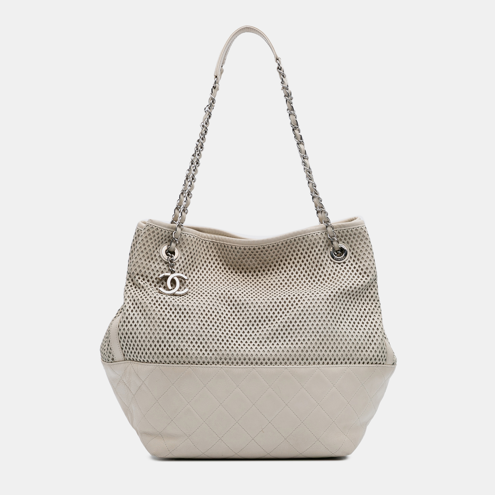 Chanel White Perforated Calfskin Up In The Air North South Tote
Chanel White Perforated Calfskin Up In The Air North South Tote