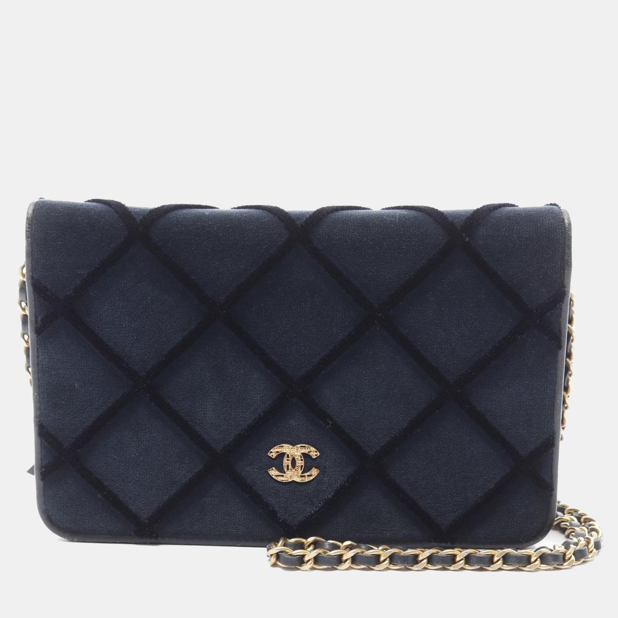 Chanel CC Coco Mark Matelasse Blue Velvet Leather Chain Shoulder Bag GHW
Chanel CC Coco Mark Matelasse Blue Velvet Leather Chain Shoulder Bag GHW