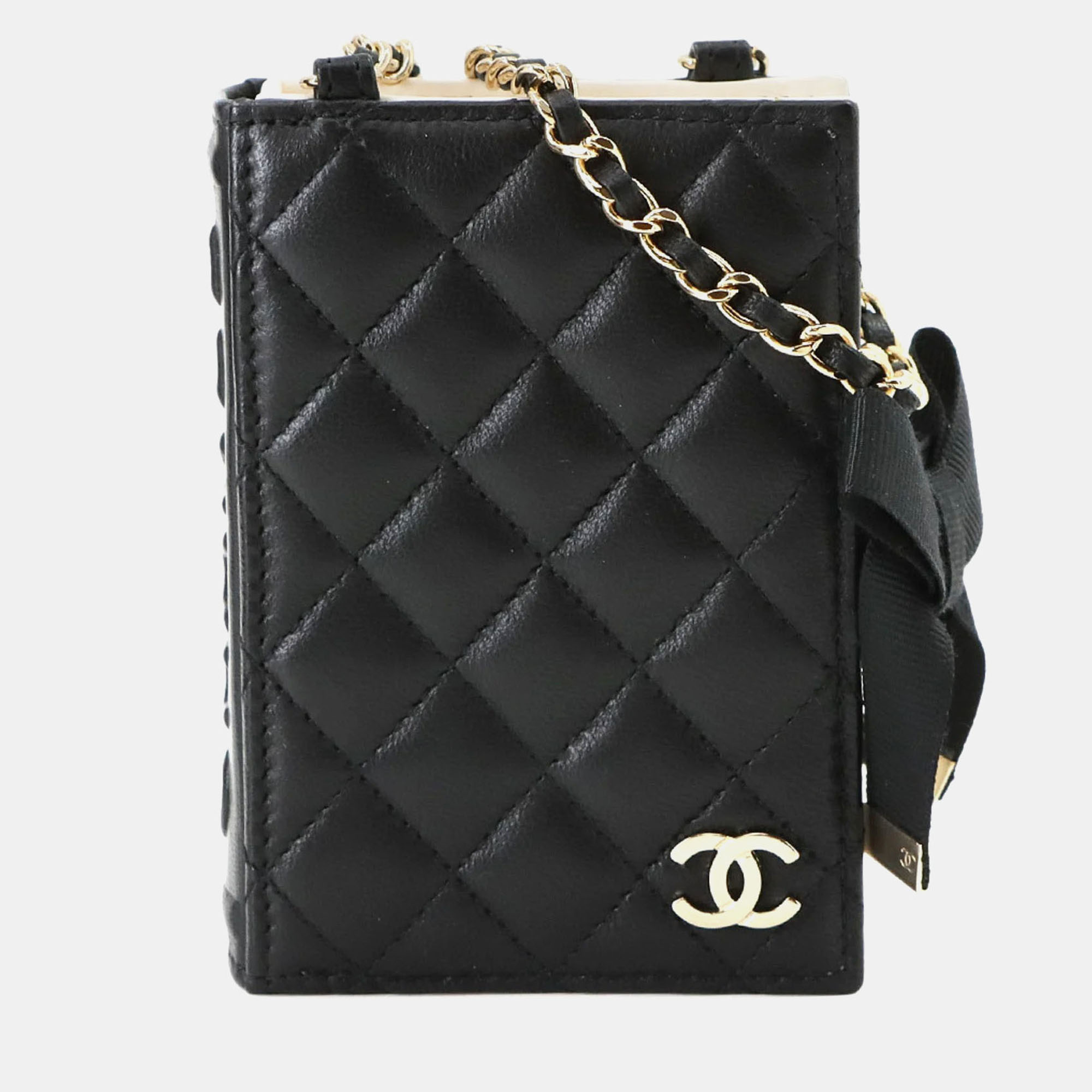 Chanel Matelasse Chain Shoulder Business Card Holder/Card Case Holder Leather Black Gold Metal Fittings Book
Chanel Matelasse Chain Shoulder Business Card Holder/Card Case Holder Leather Black Gold Metal Fittings Book