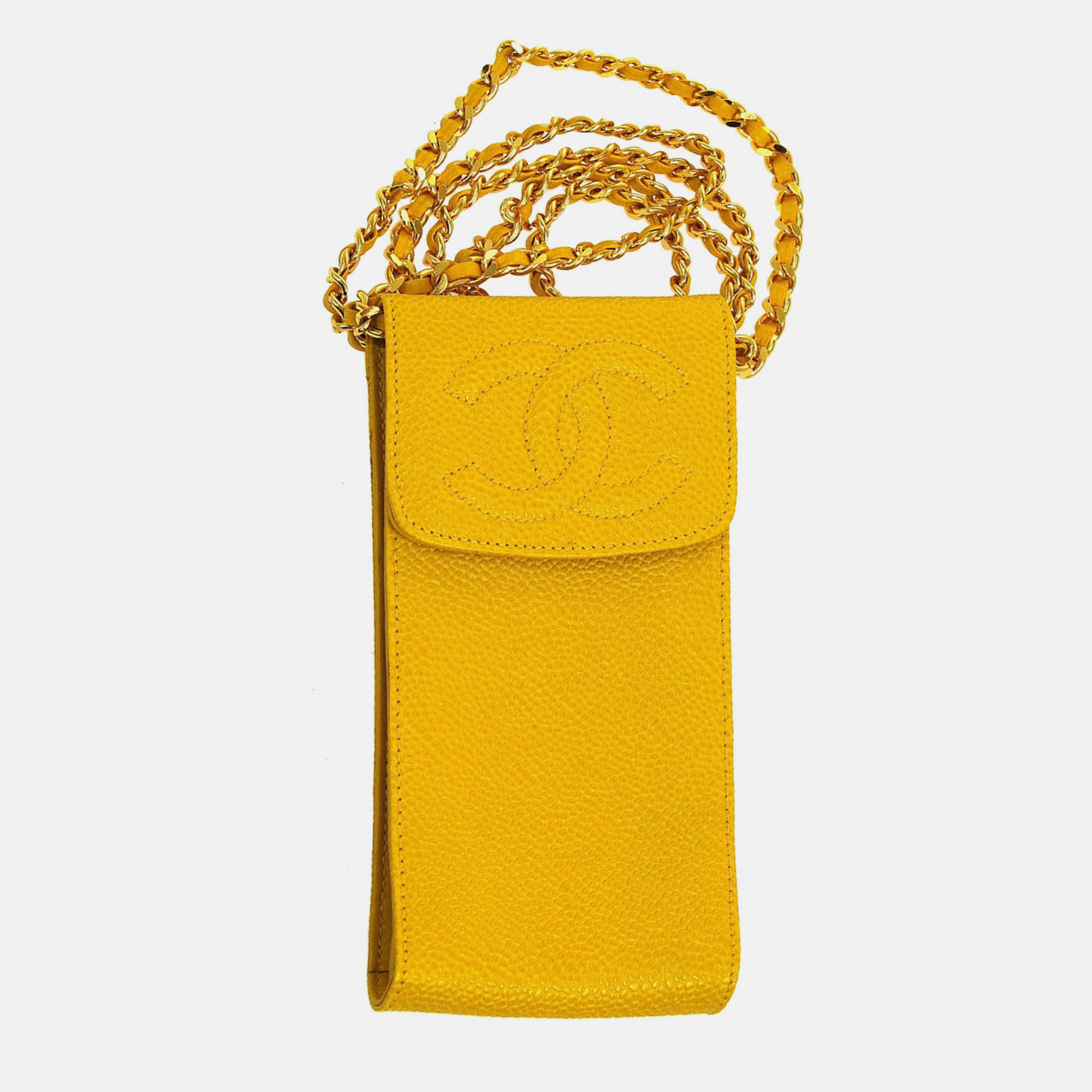 Chanel Yellow Calfskin Timeless Shoulder Bag Pochette Phone Case
Chanel Yellow Calfskin Timeless Shoulder Bag Pochette Phone Case