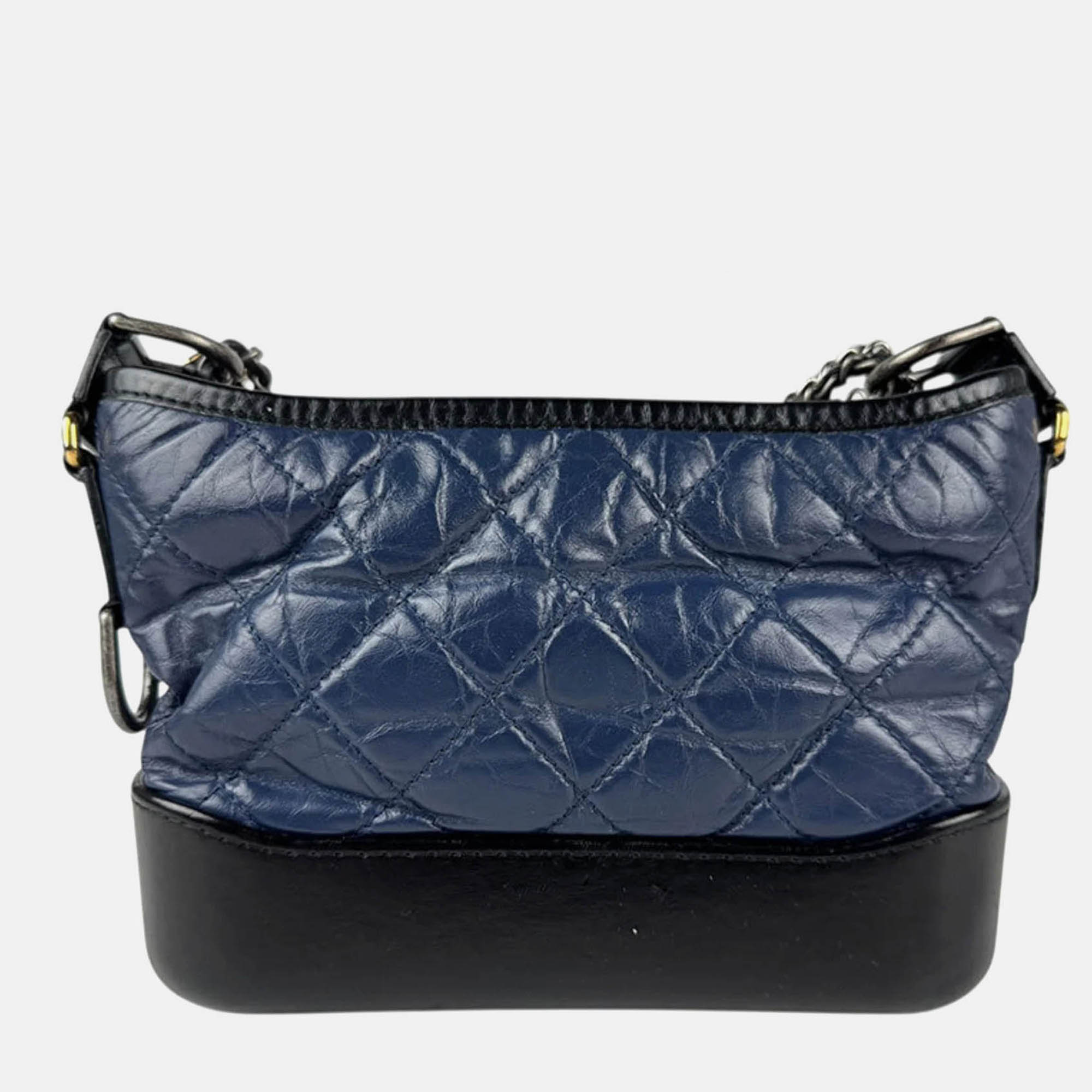 Chanel Shoulder Bag Gabrielle De Chanel Leather Navy X Black Gold Silver
Chanel Shoulder Bag Gabrielle De Chanel Leather Navy X Black Gold Silver