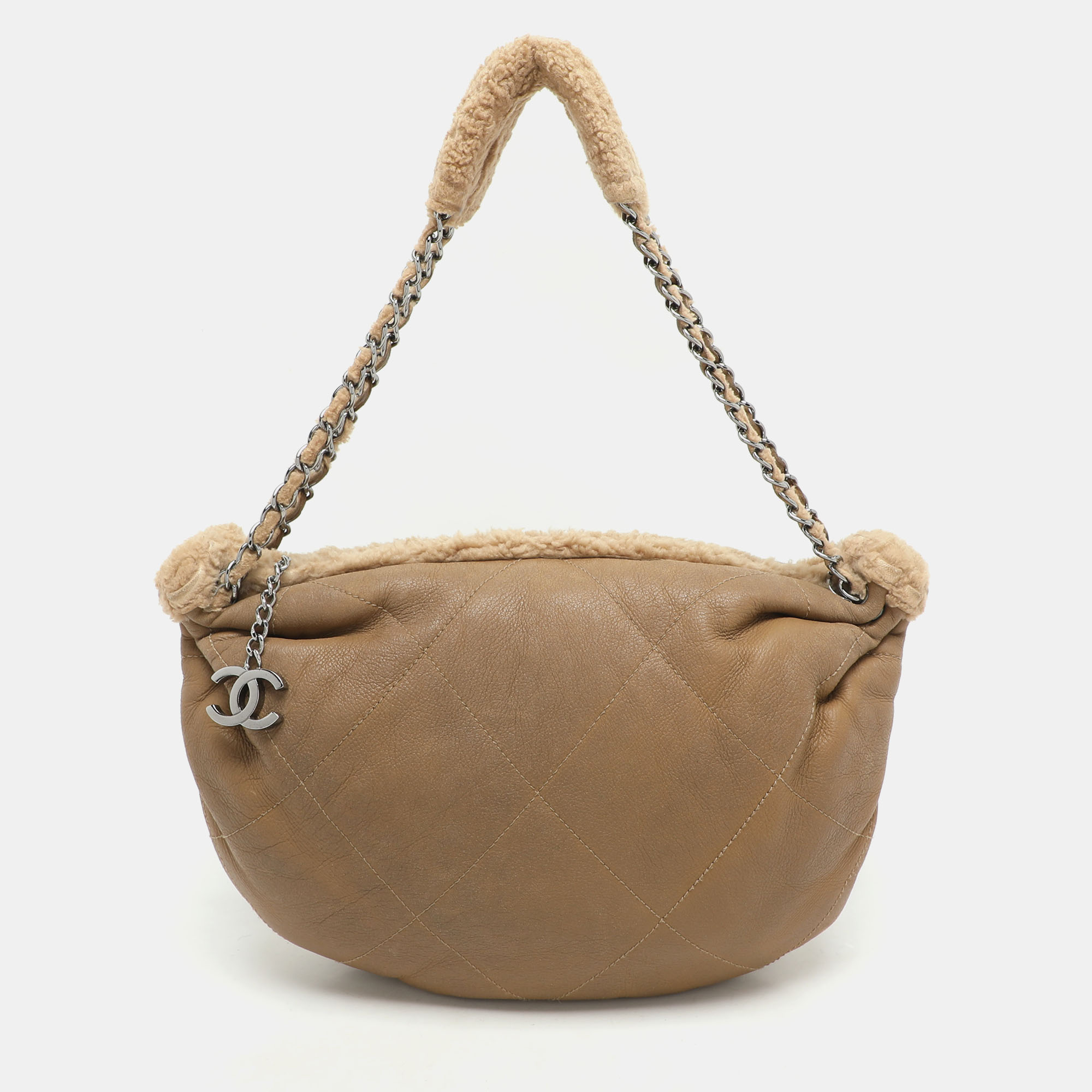 Chanel Light Brown Quilted Leather and Shearling Accordion Bag
Chanel Light Brown Quilted Leather and Shearling Accordion Bag