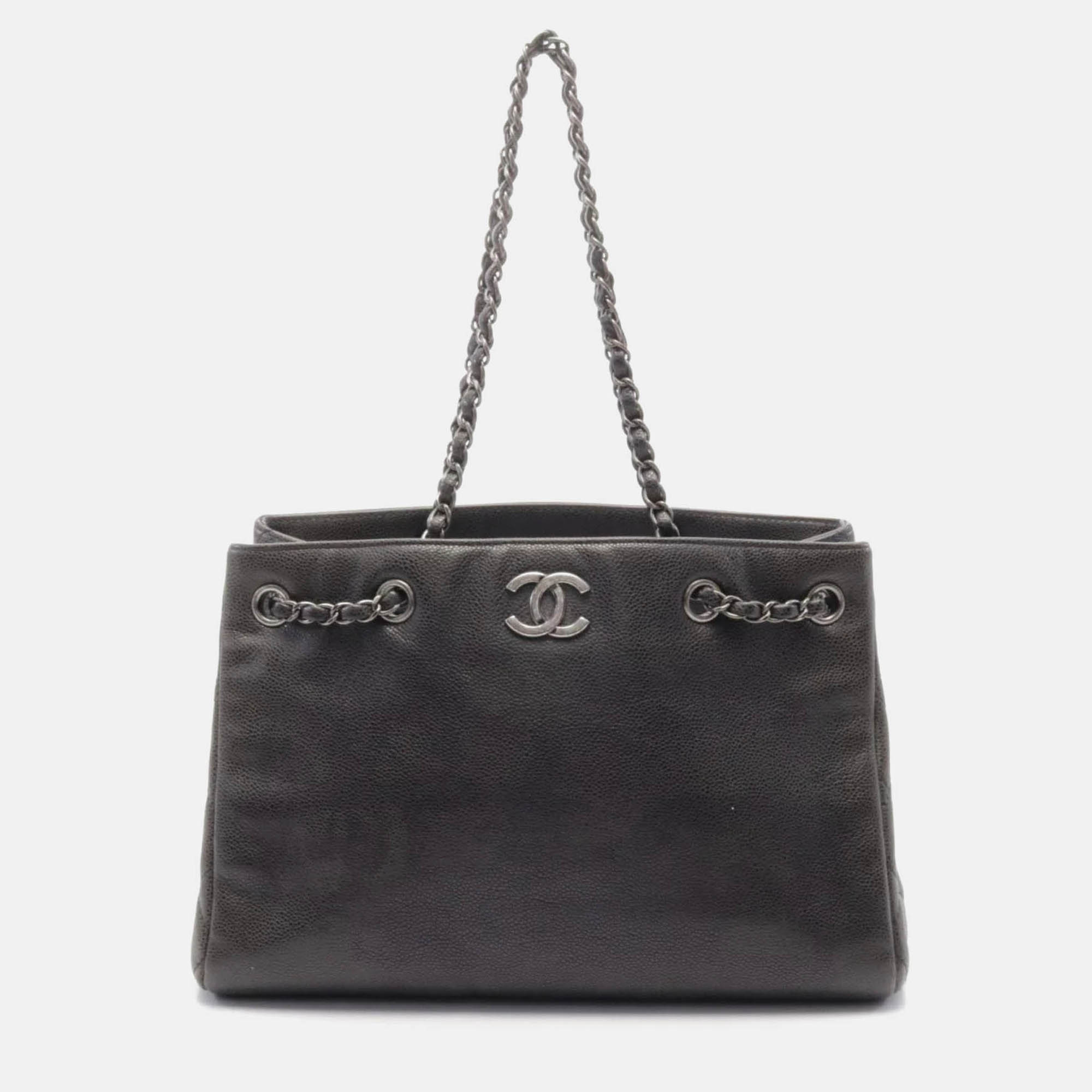 Coco Mark Tote Bag Leather - Chanel - Modalova