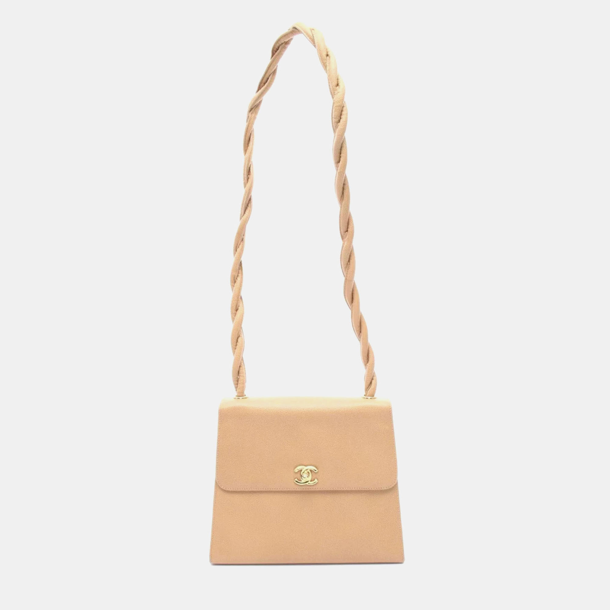 Chanel Coco Mark Twist Handle Shoulder Bag Caviar Skin (Grained Calf) Beige
Chanel Coco Mark Twist Handle Shoulder Bag Caviar Skin (Grained Calf) Beige