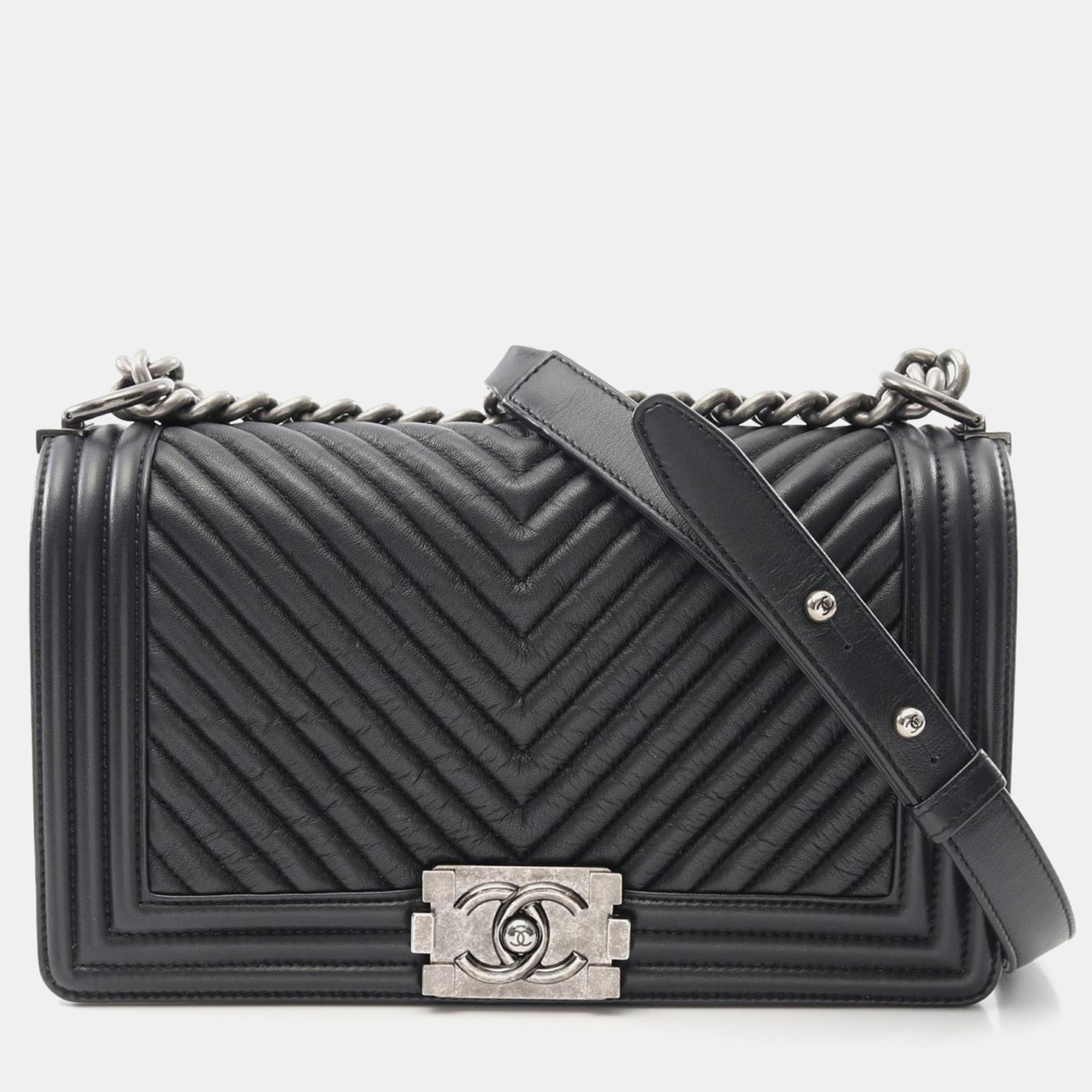 Chanel Boy Chanel V Stitch Chain Shoulder Bag Lamb Sheep Leather Gray, Grey
Chanel Boy Chanel V Stitch Chain Shoulder Bag Lamb Sheep Leather Gray, Grey