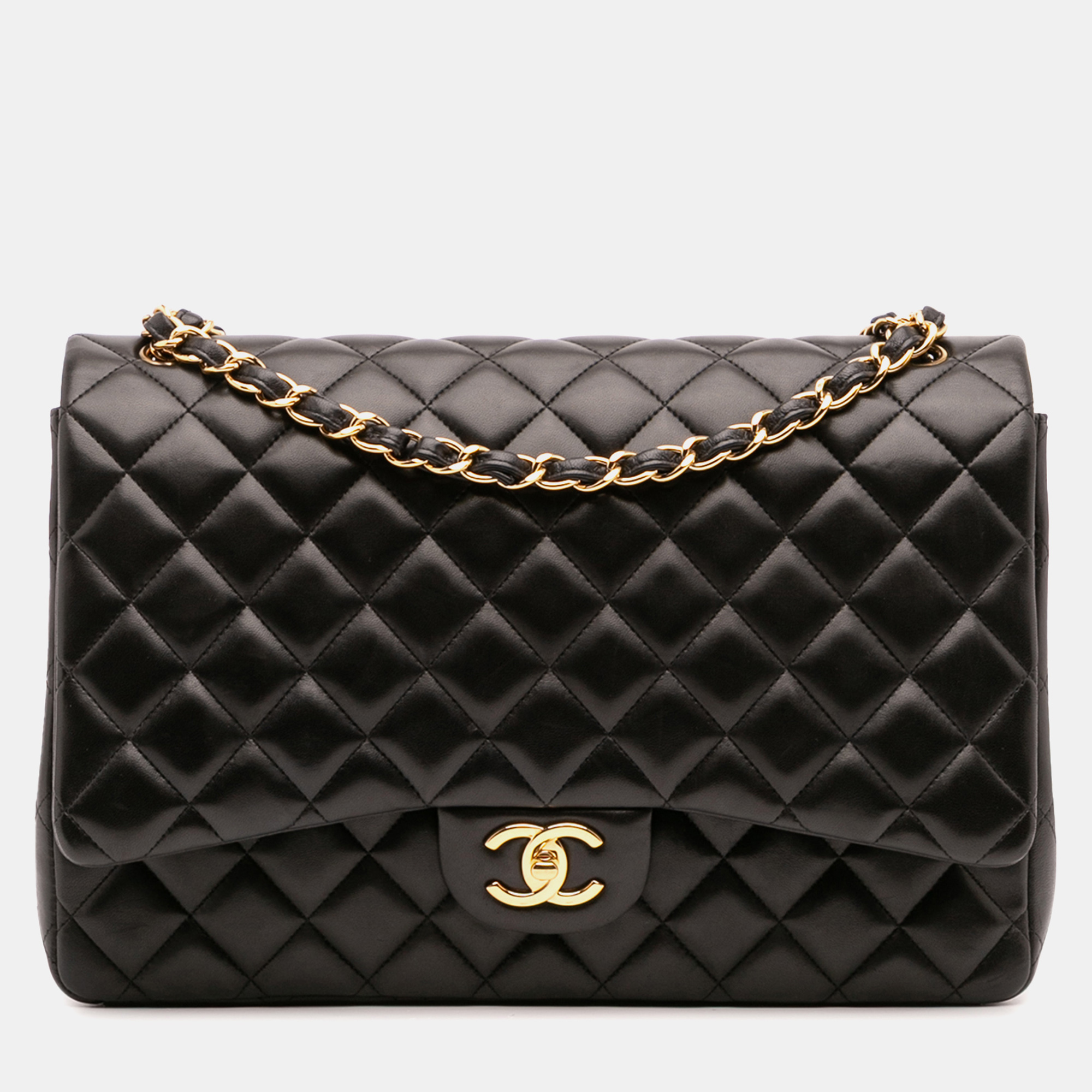 Chanel Black Maxi Classic Lambskin Double Flap
Chanel Black Maxi Classic Lambskin Double Flap