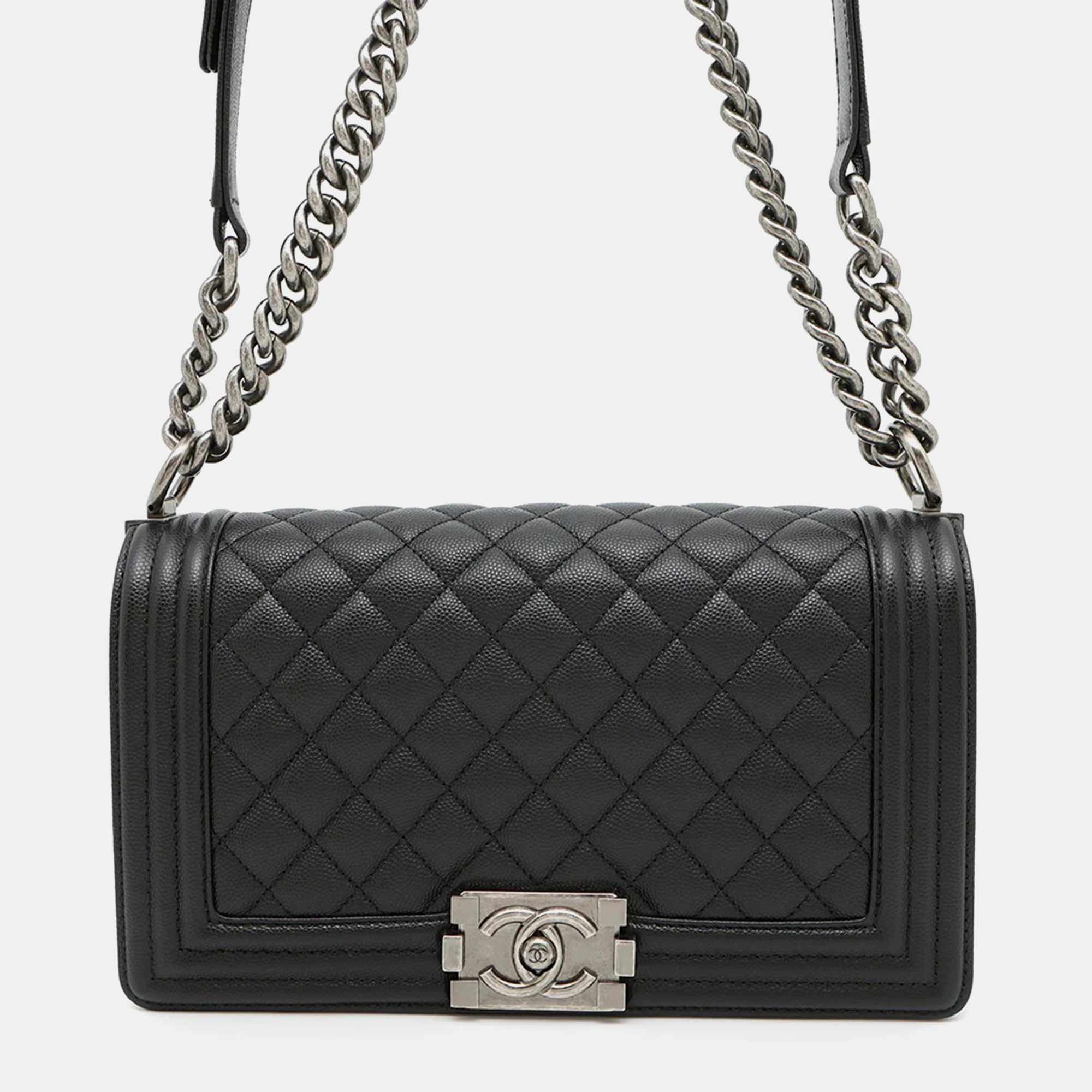 Chanel Boy Chanel Black Caviar Leather Size
Chanel Boy Chanel Black Caviar Leather Size