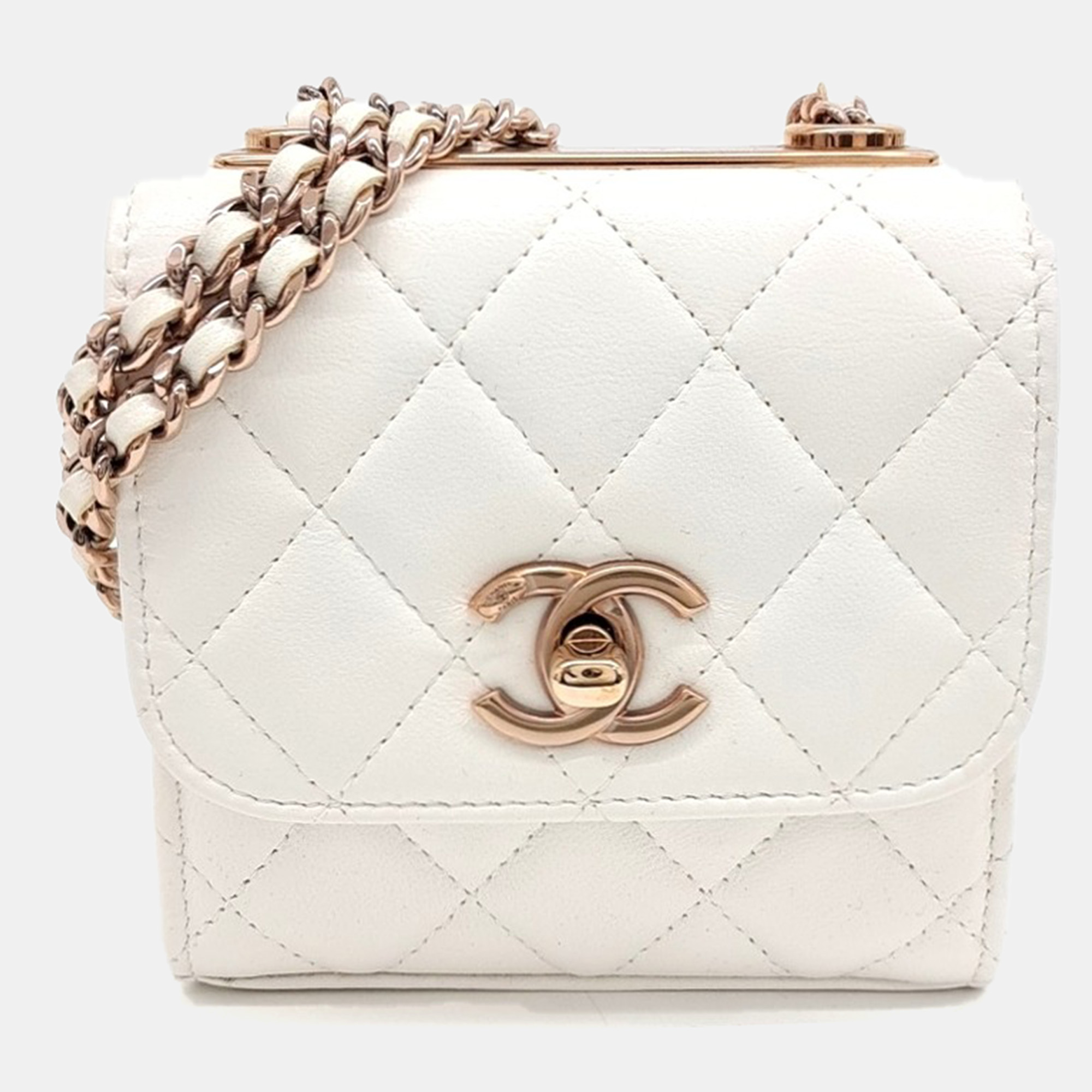 Chanel Trendy CC White Leather Mini Crossbody Bag
Chanel Trendy CC White Leather Mini Crossbody Bag