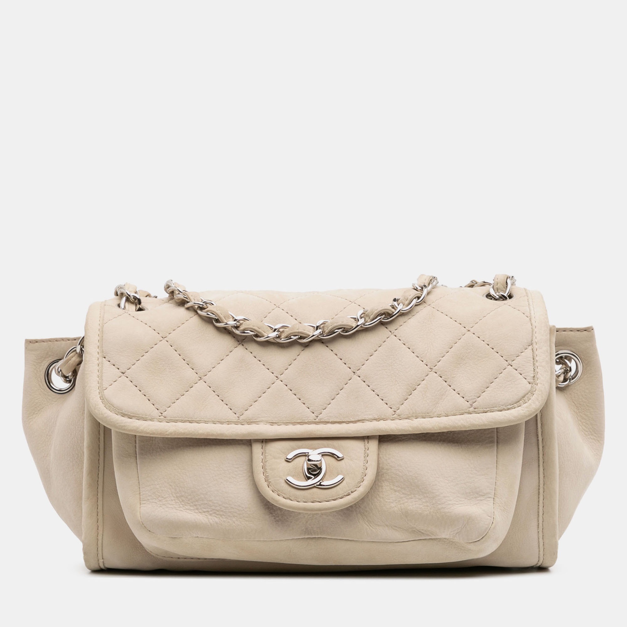 Chanel Brown Calfskin French Riviera Shoulder Bag 
Chanel Brown Calfskin French Riviera Shoulder Bag