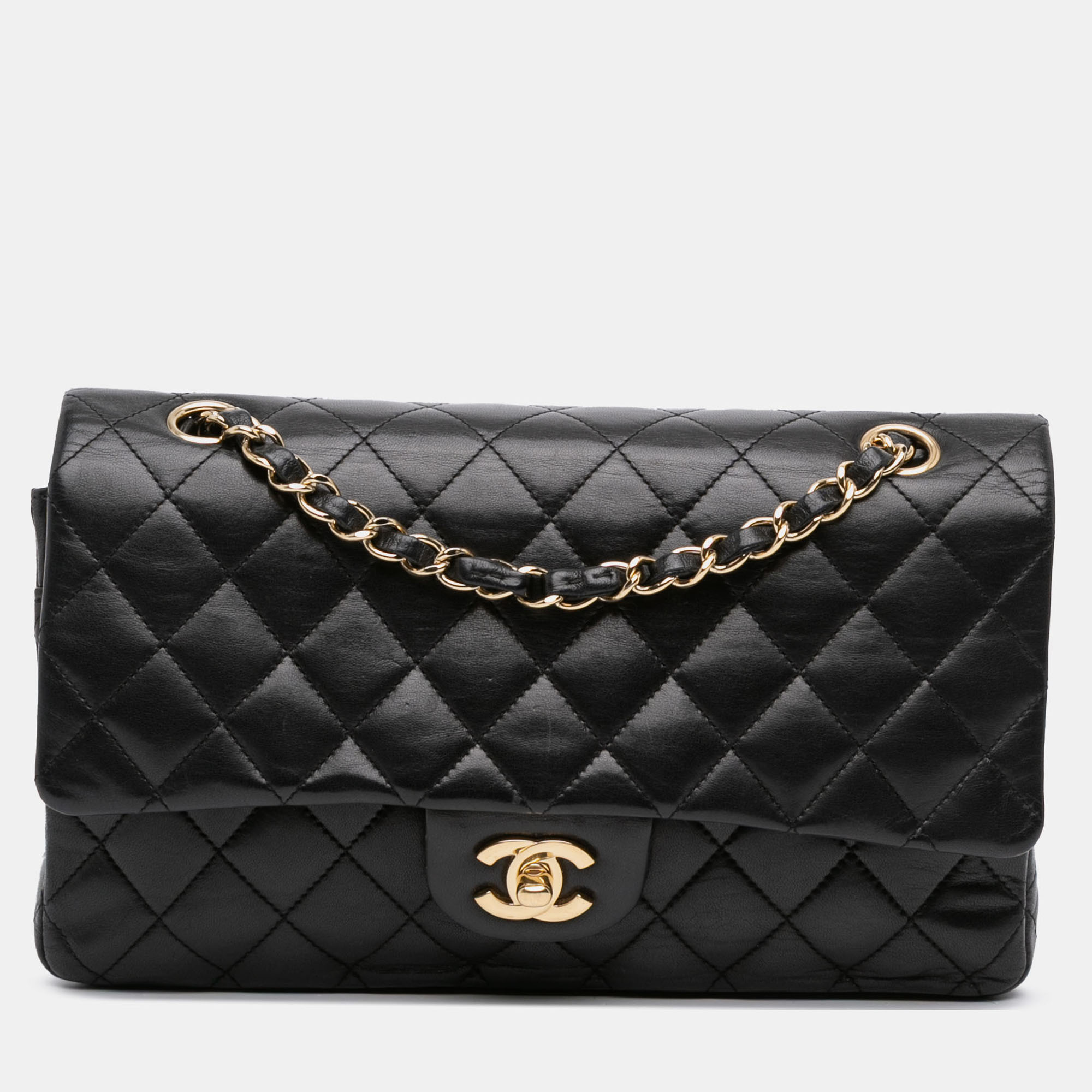 Chanel Black Medium Classic Lambskin Double Flap 
Chanel Black Medium Classic Lambskin Double Flap