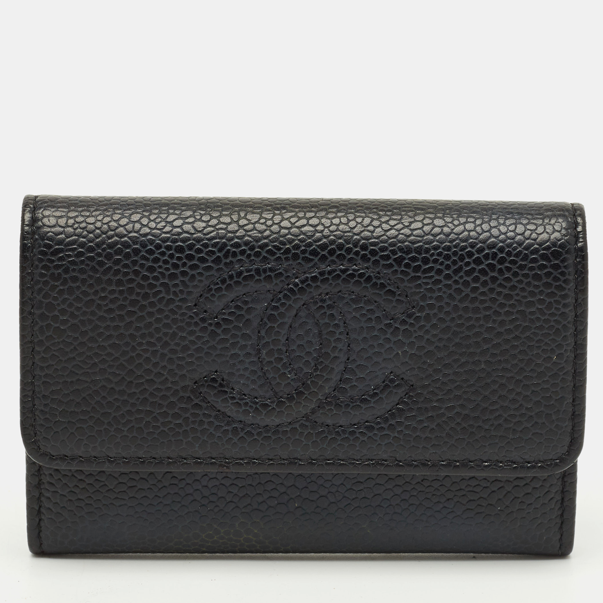 Chanel Black Caviar Leather CC Timeless Flap Card Case
Chanel Black Caviar Leather CC Timeless Flap Card Case