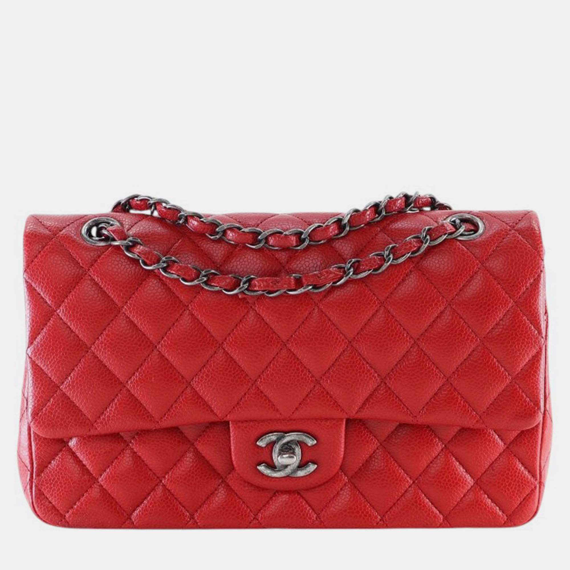 Chanel Red Medium Classic Caviar Double Flap 
Chanel Red Medium Classic Caviar Double Flap