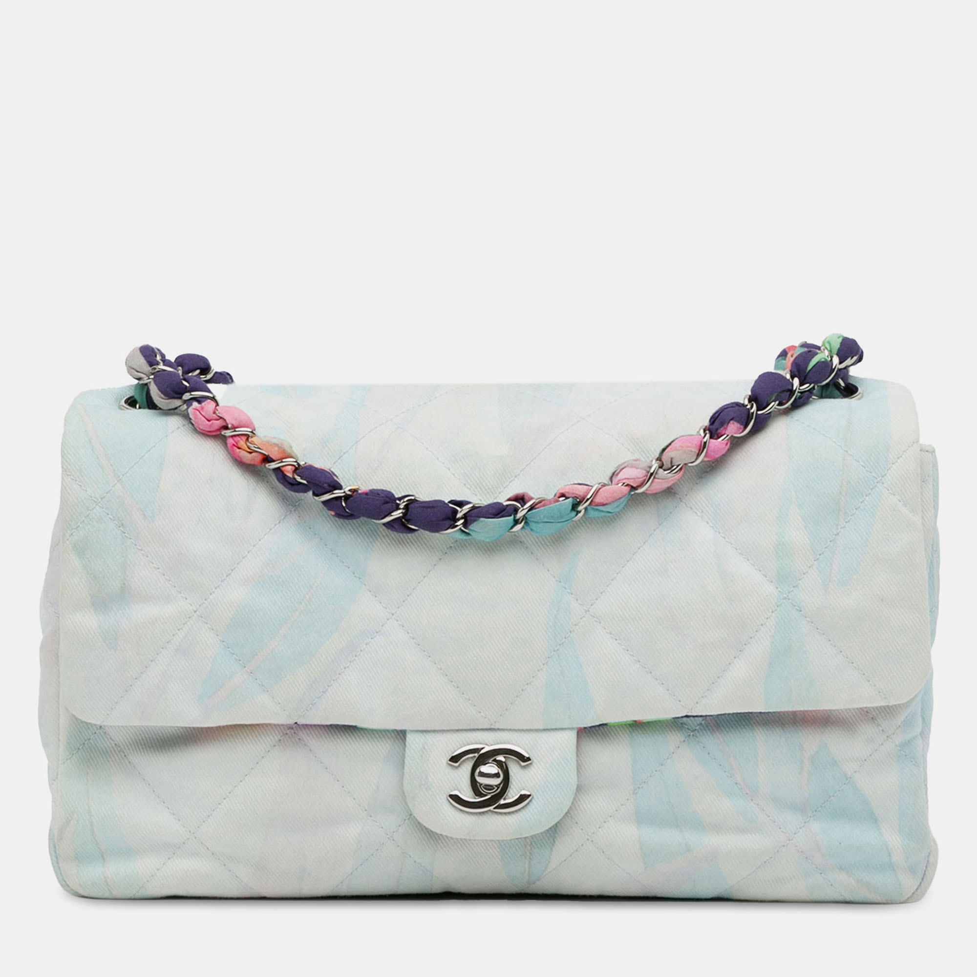 Chanel Blue/Multicolor Quilted Jungle Jeans Flap 
Chanel Blue/Multicolor Quilted Jungle Jeans Flap