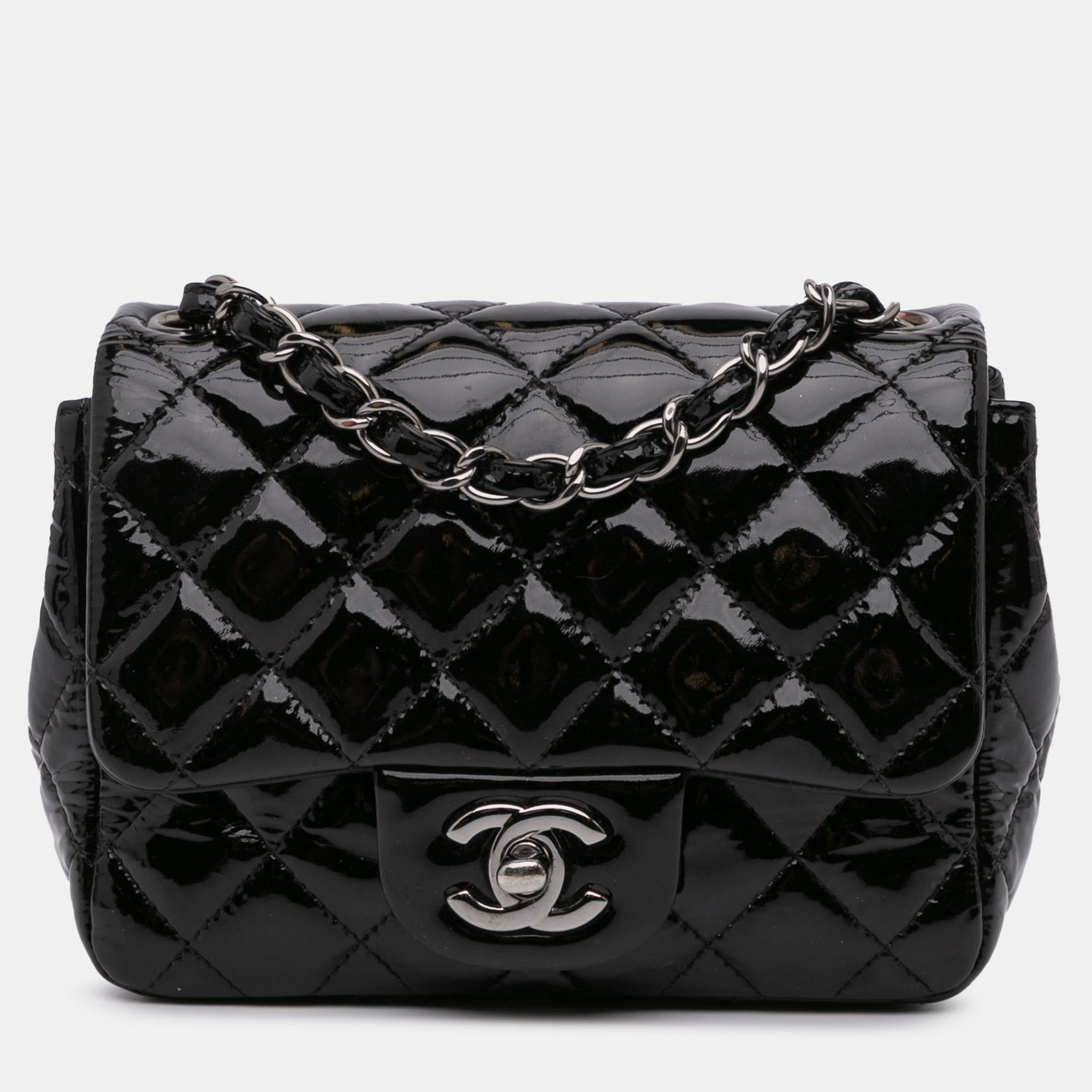 Chanel Black Mini Square Classic Patent Single Flap
Chanel Black Mini Square Classic Patent Single Flap