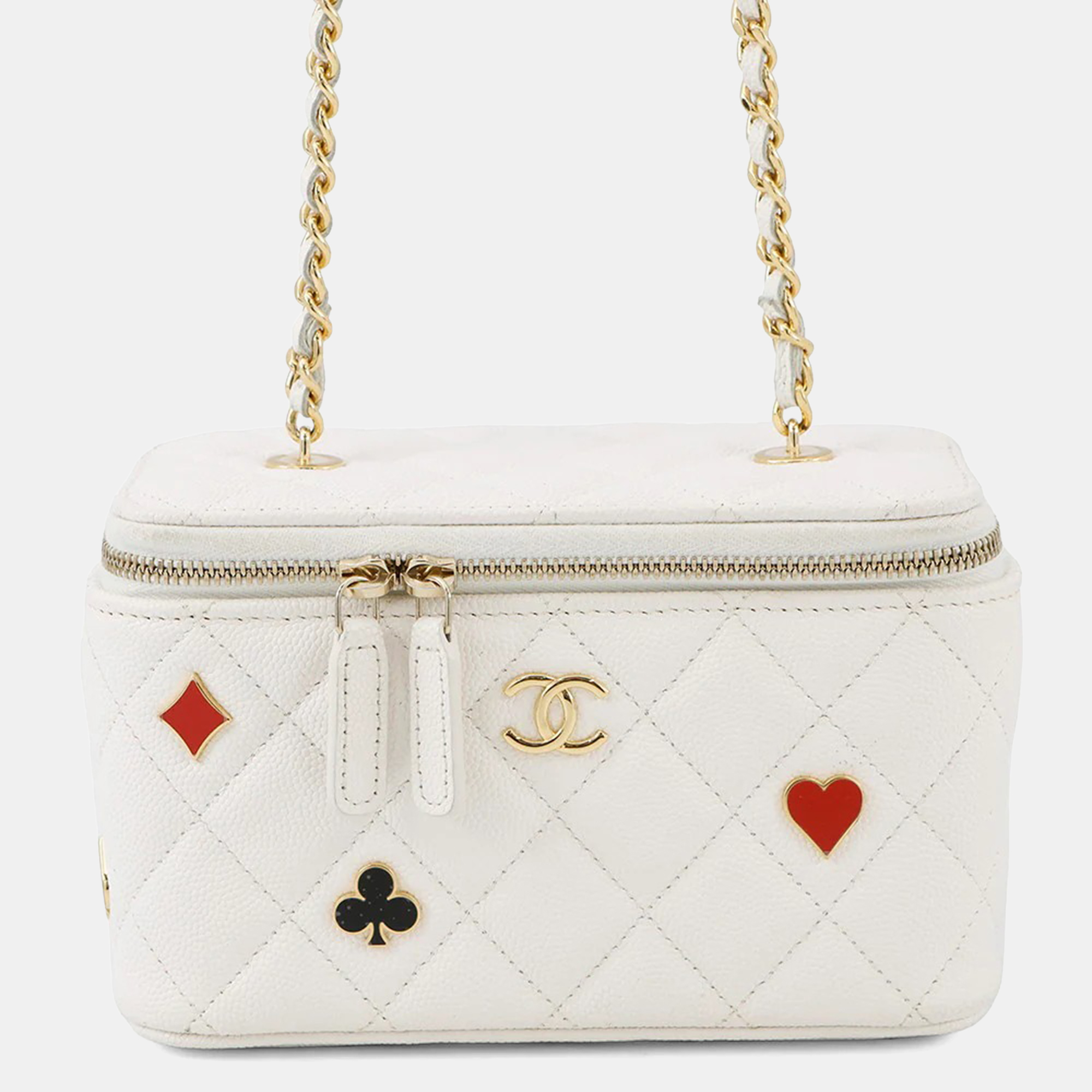 Chanel Vanity Chain shoulder Bag White Caviar Leather
Chanel Vanity Chain shoulder Bag White Caviar Leather