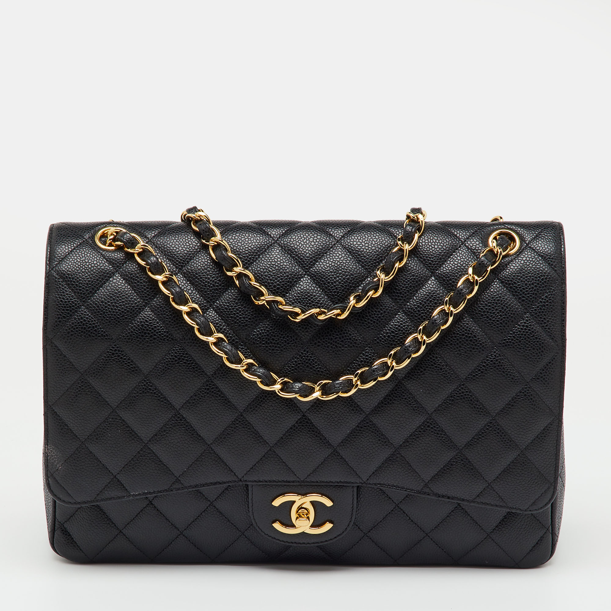 Chanel Black Quilted Leather Maxi Classic Double Flap Bag
Chanel Black Quilted Leather Maxi Classic Double Flap Bag