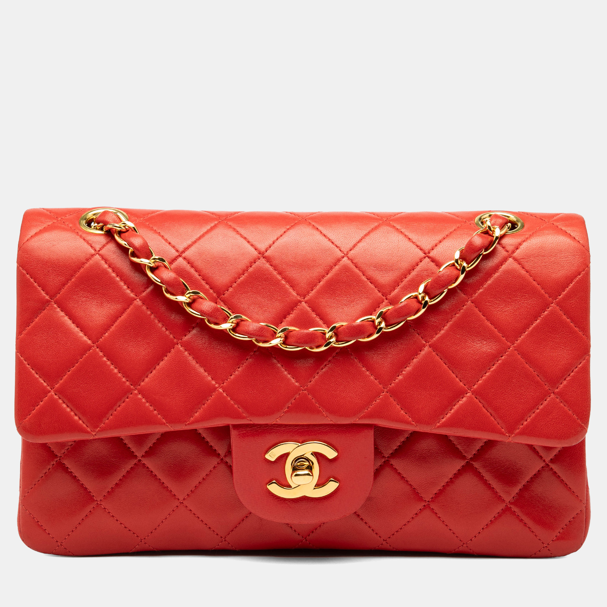 Chanel Red Small Classic Lambskin Double Flap
Chanel Red Small Classic Lambskin Double Flap