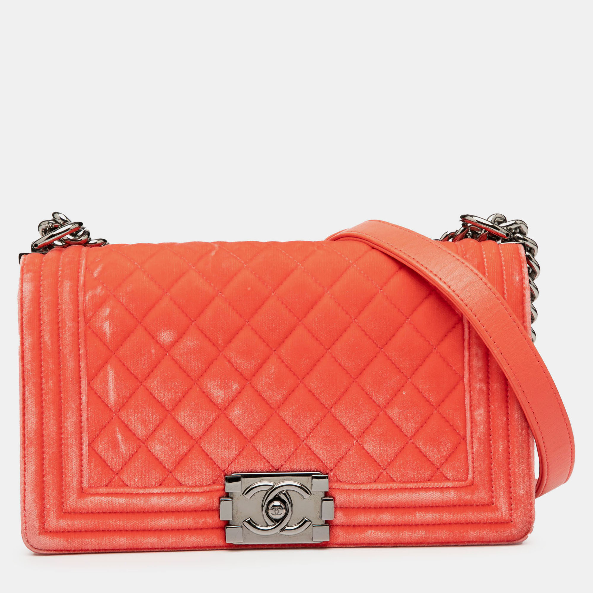 Chanel Orange Old Medium Quilted Velvet Boy Flap
Chanel Orange Old Medium Quilted Velvet Boy Flap