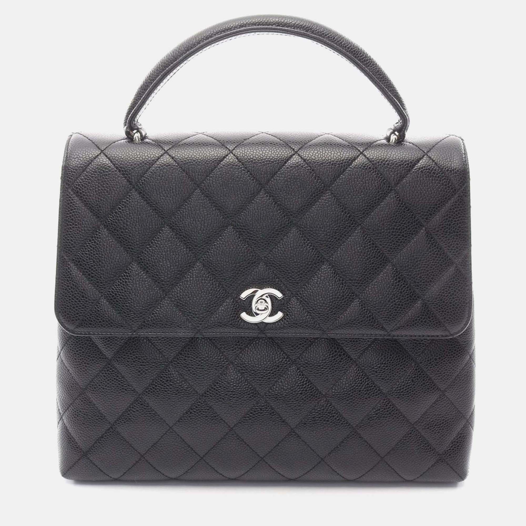 Chanel Kelly Black Leather Top Handle Bag, Burgundy
Chanel Kelly Black Leather Top Handle Bag, Burgundy