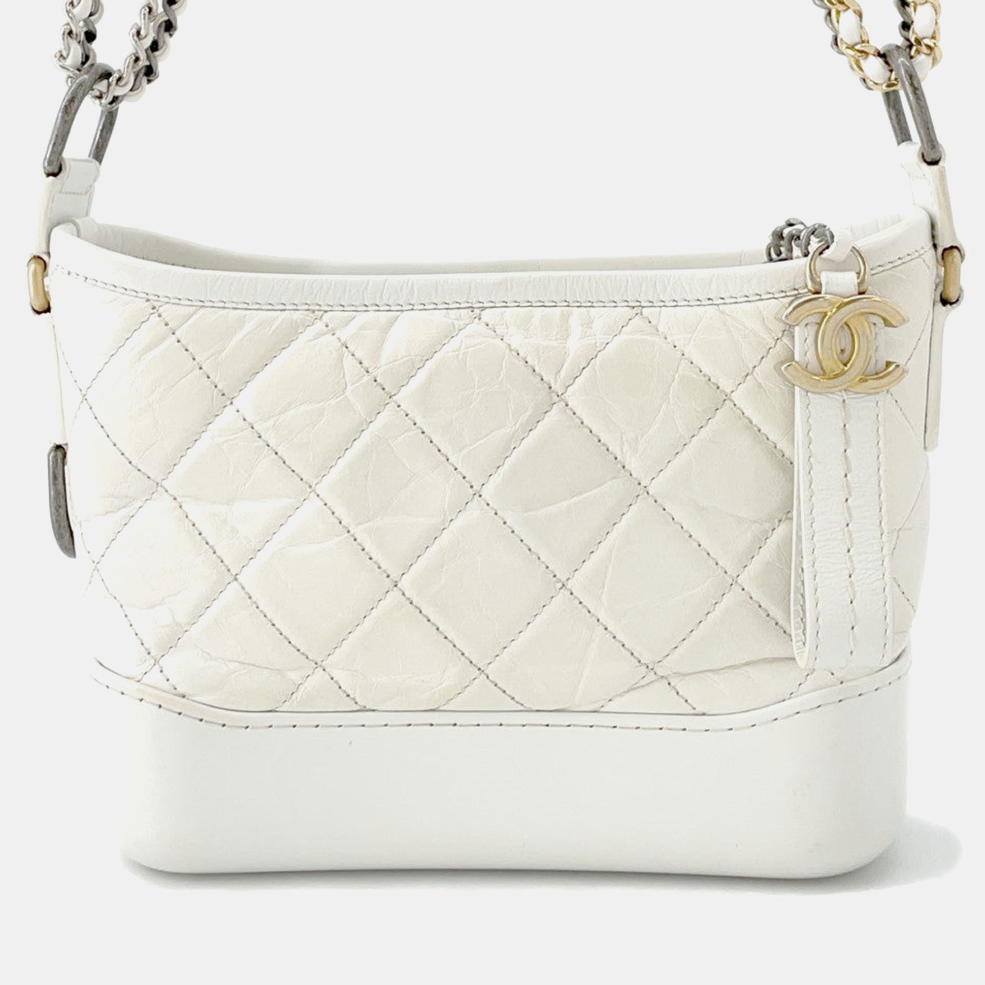 Chanel Gabriel White Aged Calf Leather Size Small
Chanel Gabriel White Aged Calf Leather Size Small