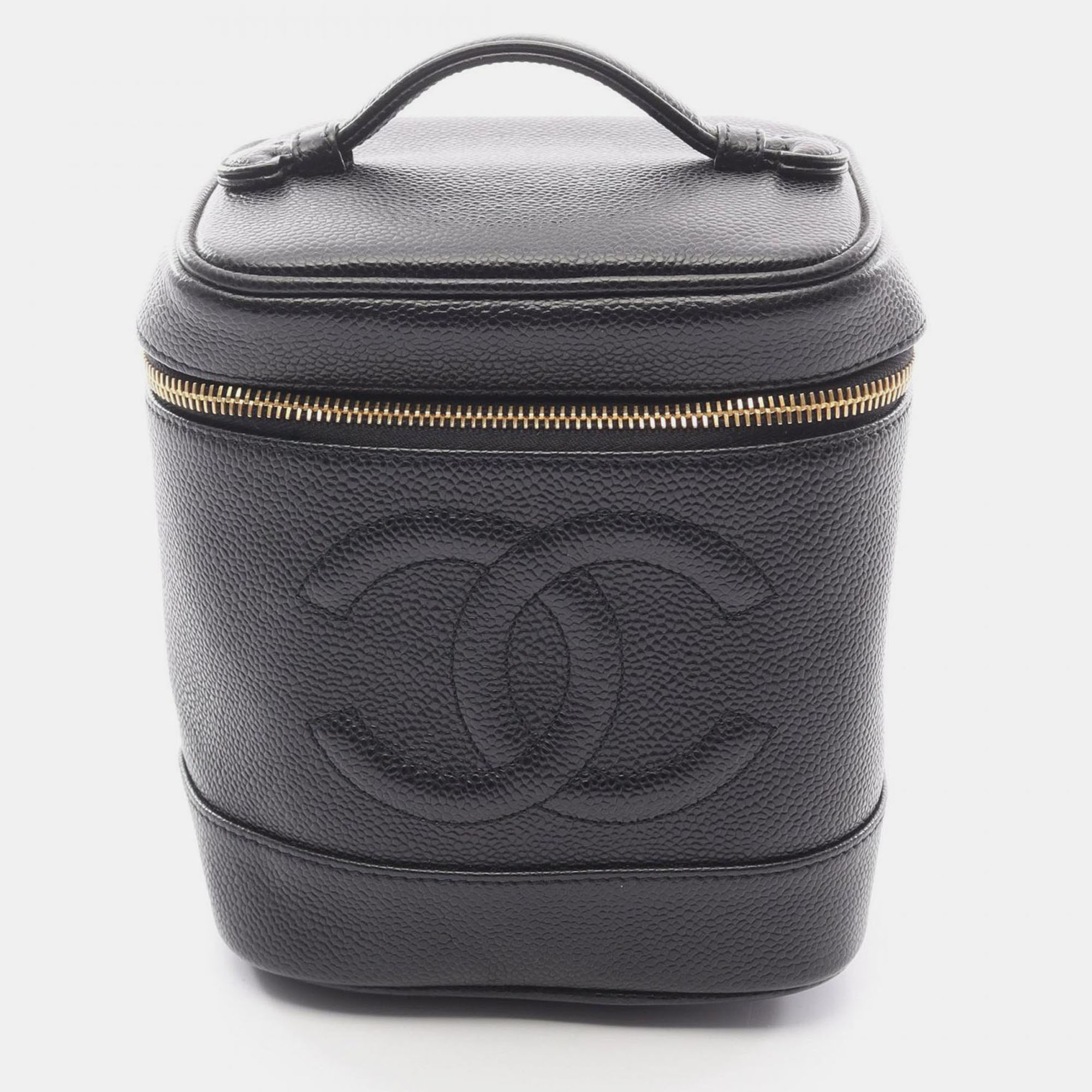 Chanel Coco Mark Vanity Vertical Handbag Calfskin Leather Black
Chanel Coco Mark Vanity Vertical Handbag Calfskin Leather Black
