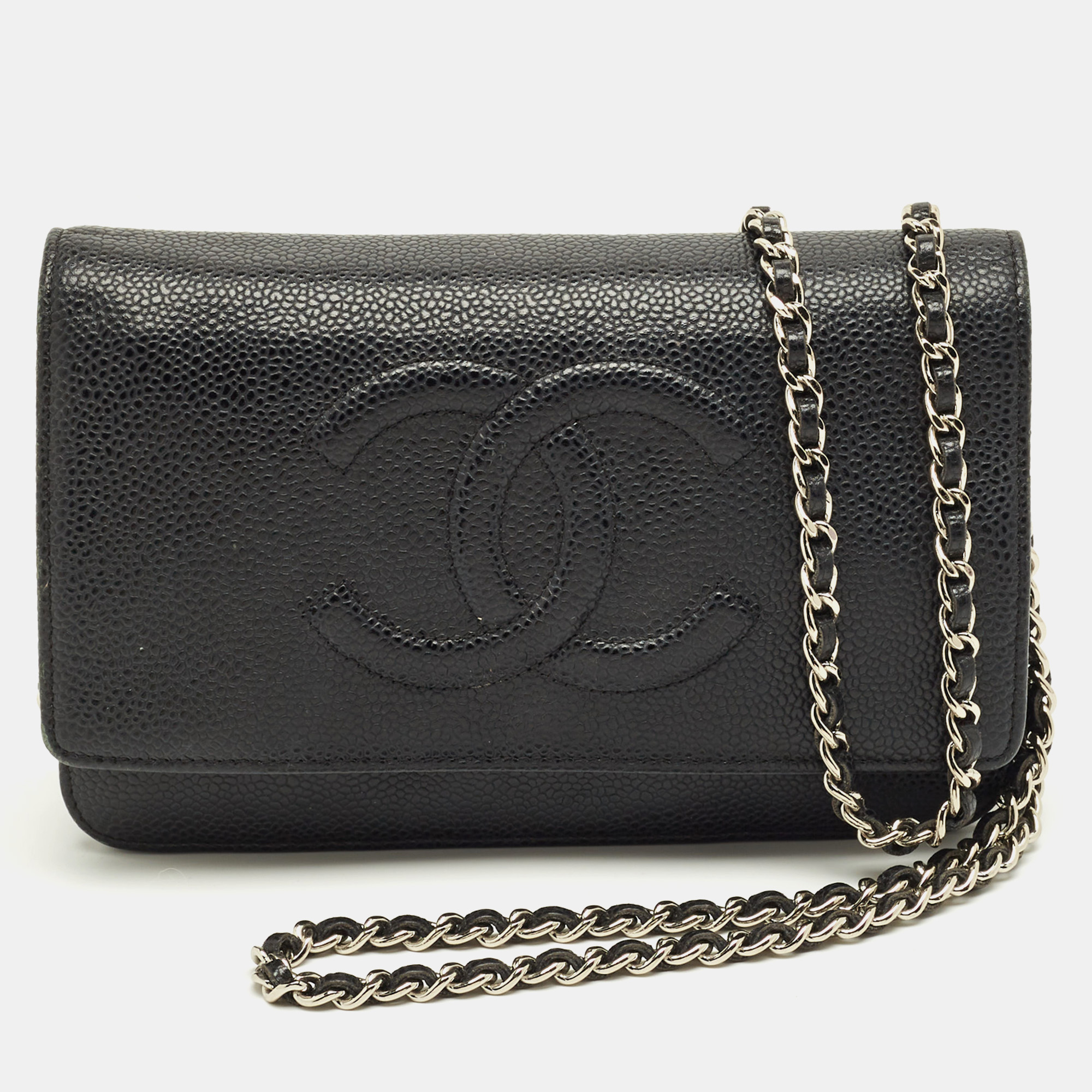 Chanel Black Caviar Leather CC Wallet On Chain
Chanel Black Caviar Leather CC Wallet On Chain