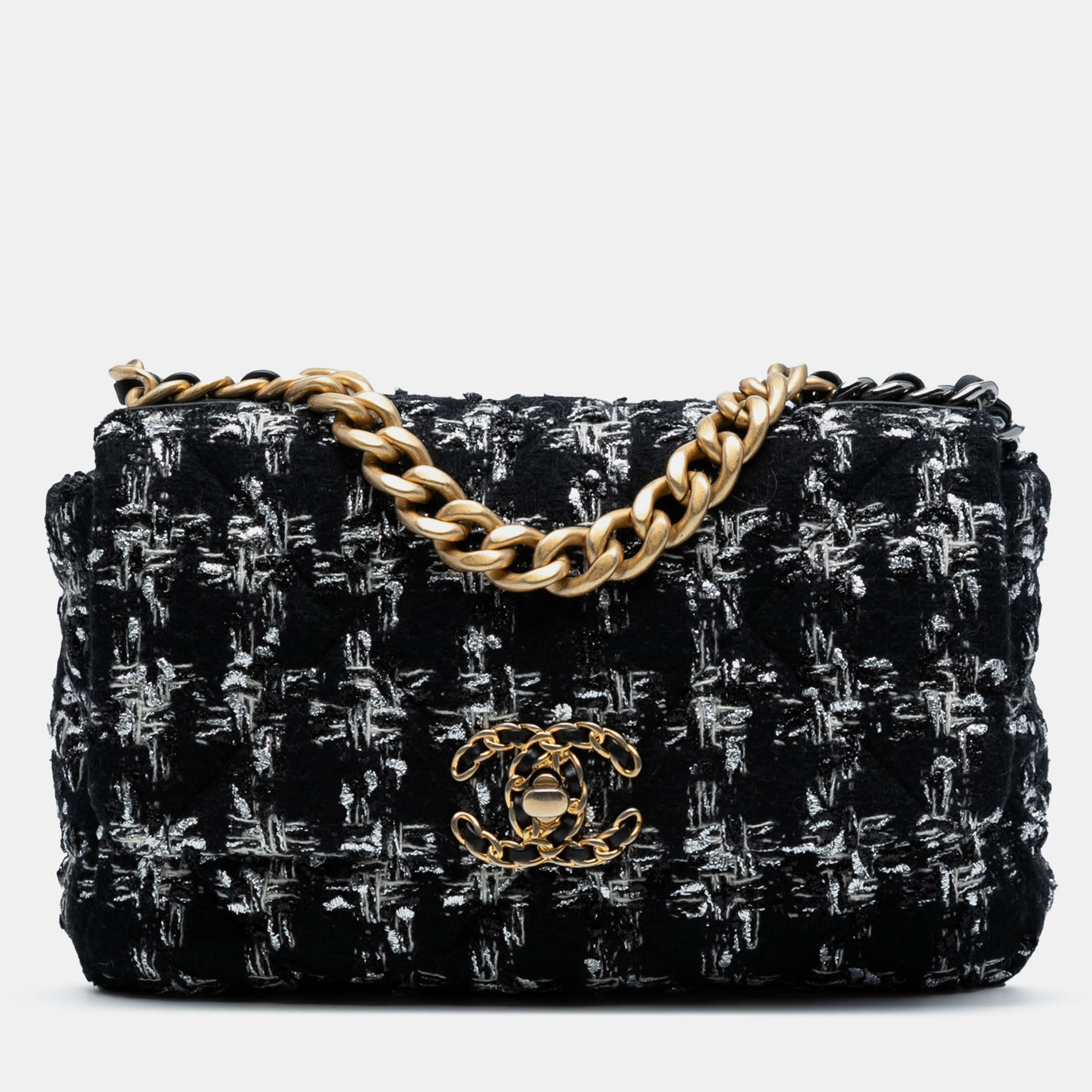 Chanel Black Medium Tweed 19 Flap
Chanel Black Medium Tweed 19 Flap