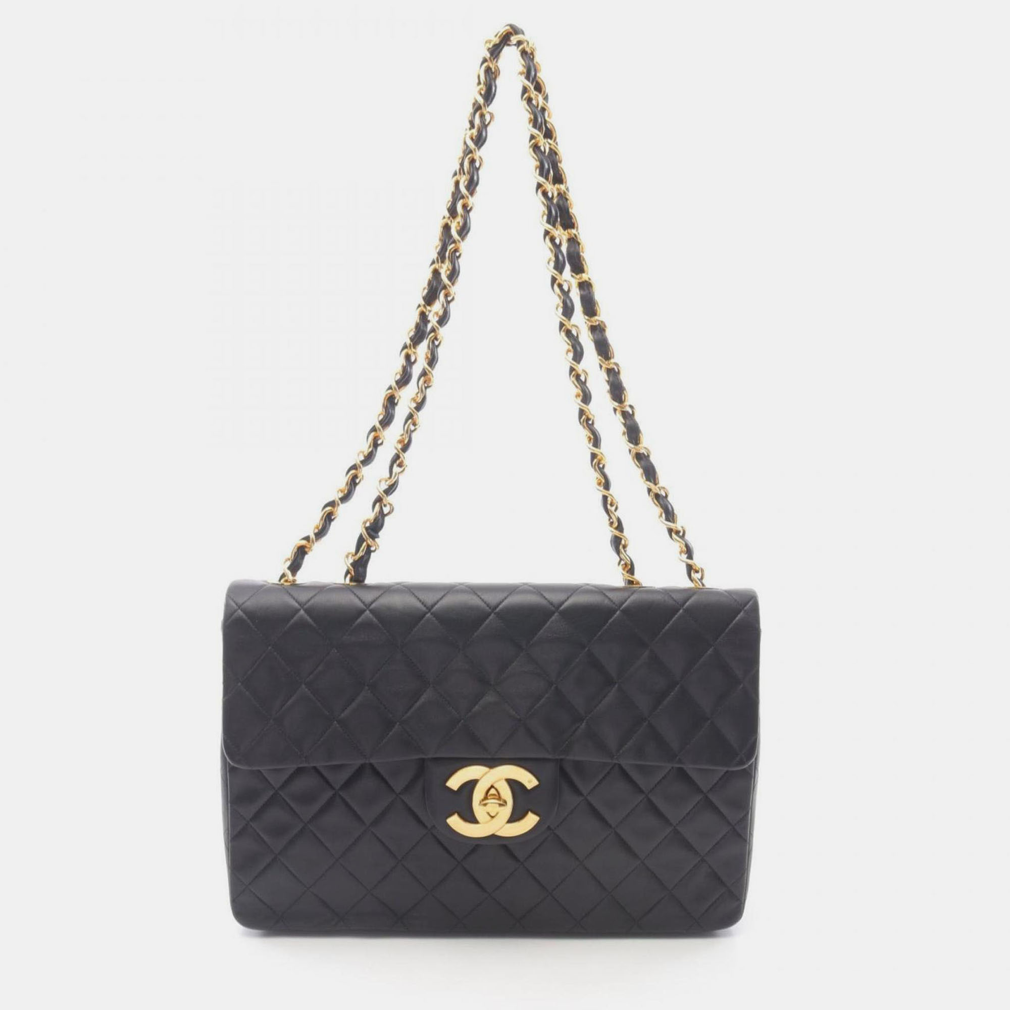 Chanel Deca Matelasse 34 Single Flap Shoulder Bag In Lambskin Leather Black
Chanel Deca Matelasse 34 Single Flap Shoulder Bag In Lambskin Leather Black