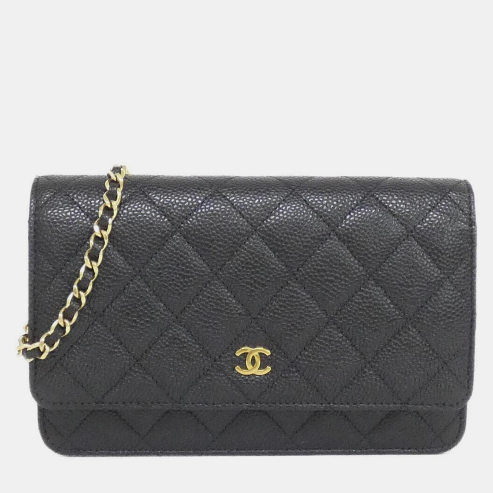 Chanel Timeless Classic Line Chain Wallet, Black
Chanel Timeless Classic Line Chain Wallet, Black