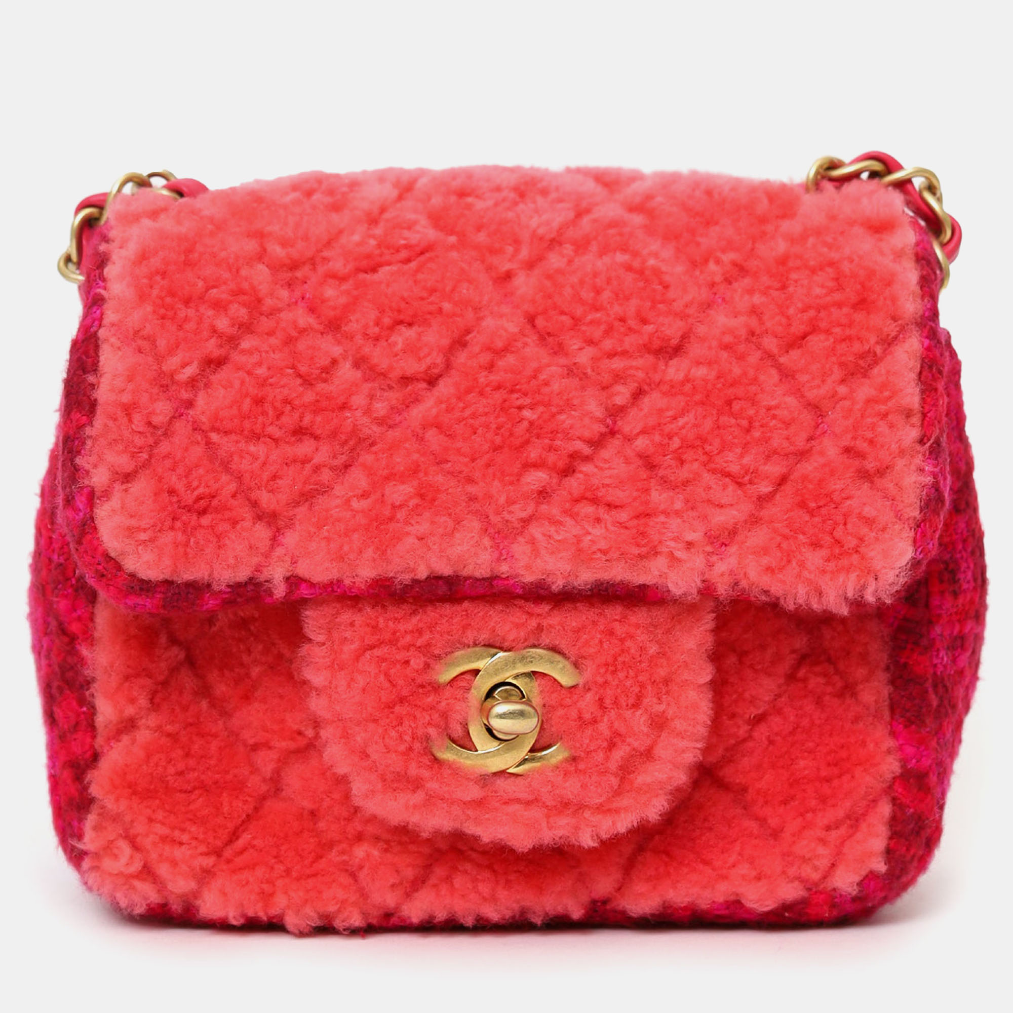 Chanel Pink Shearling Mini Square Flap
Chanel Pink Shearling Mini Square Flap