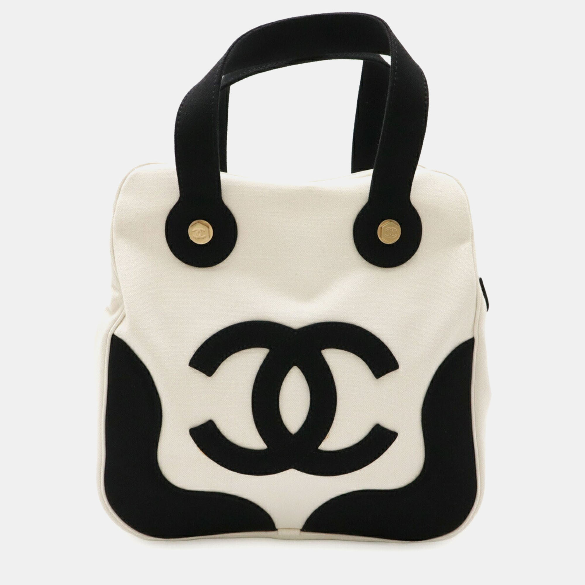 Chanel Coco Mark Marshmallow Bag Tote Handbag Canvas Ivory White Black
Chanel Coco Mark Marshmallow Bag Tote Handbag Canvas Ivory White Black
