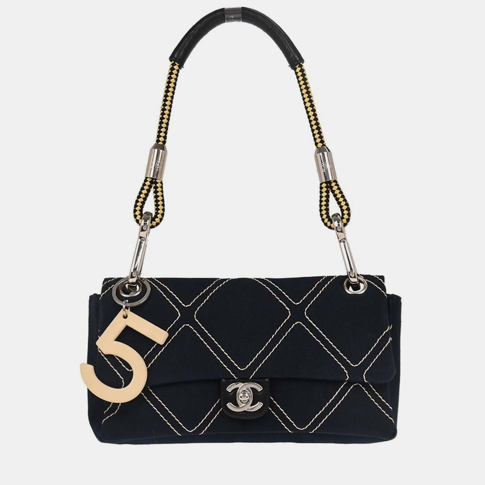 Chanel Navy Canvas No. 5 Handbag, Navy blue
Chanel Navy Canvas No. 5 Handbag, Navy blue