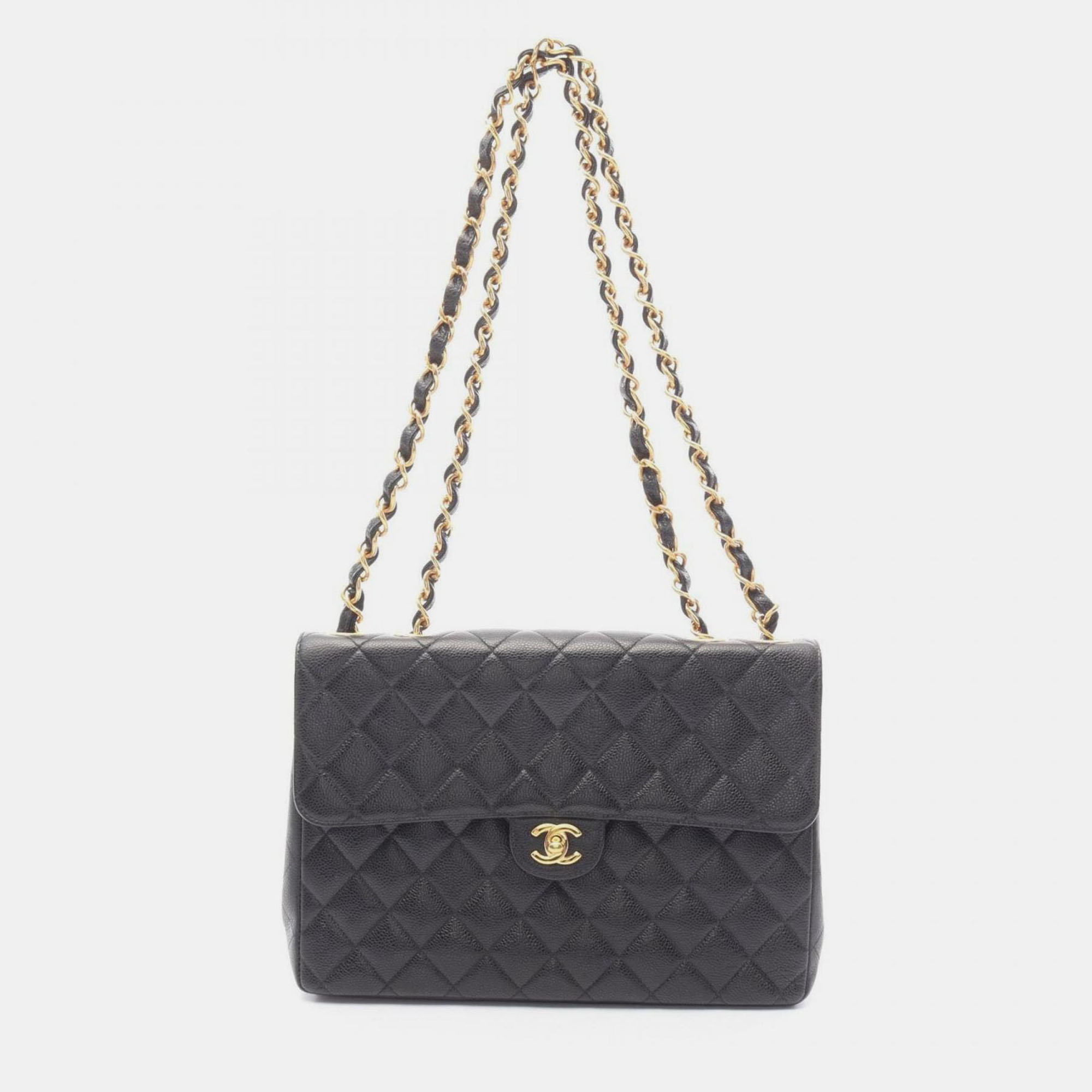 Chanel Deca Matelasse 30 Single Flap Shoulder Bag In Grained Calfskin Leather Black
Chanel Deca Matelasse 30 Single Flap Shoulder Bag In Grained Calfskin Leather Black
