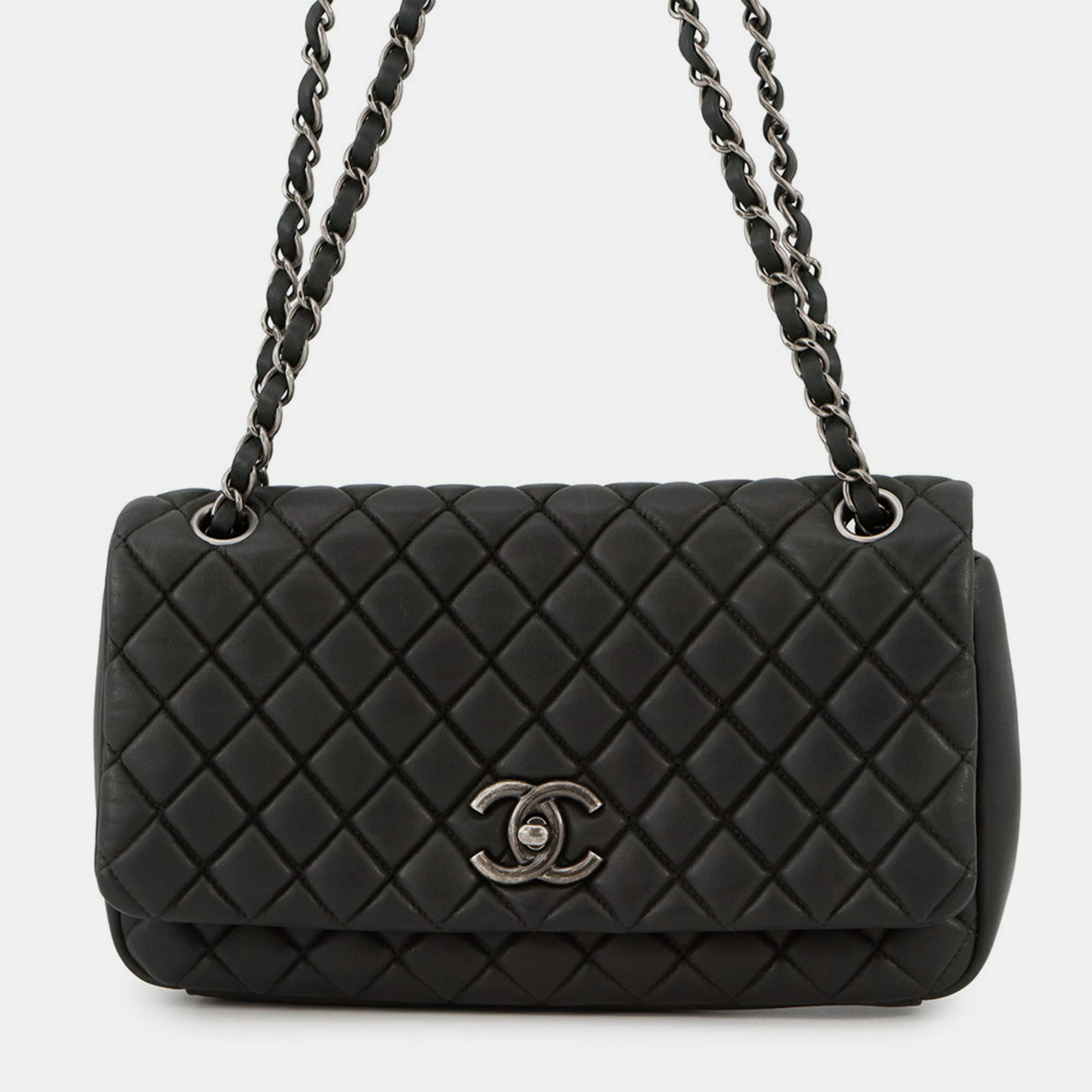 Chanel Chain Shoulder Bag Matelasse Coco Mark Single Flap Sparkle Leather Black
Chanel Chain Shoulder Bag Matelasse Coco Mark Single Flap Sparkle Leather Black