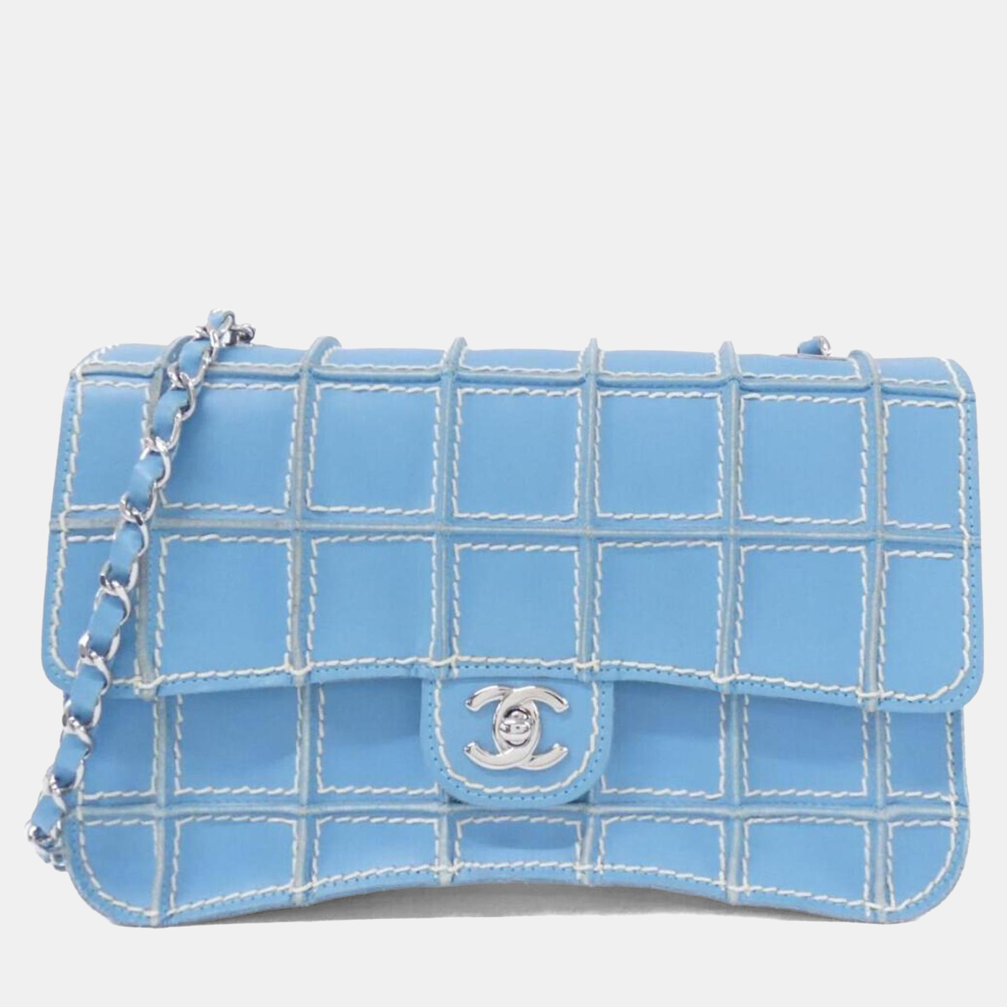 Chane Bluel Leather Shoulder Bag, Blue
Chane Bluel Leather Shoulder Bag, Blue