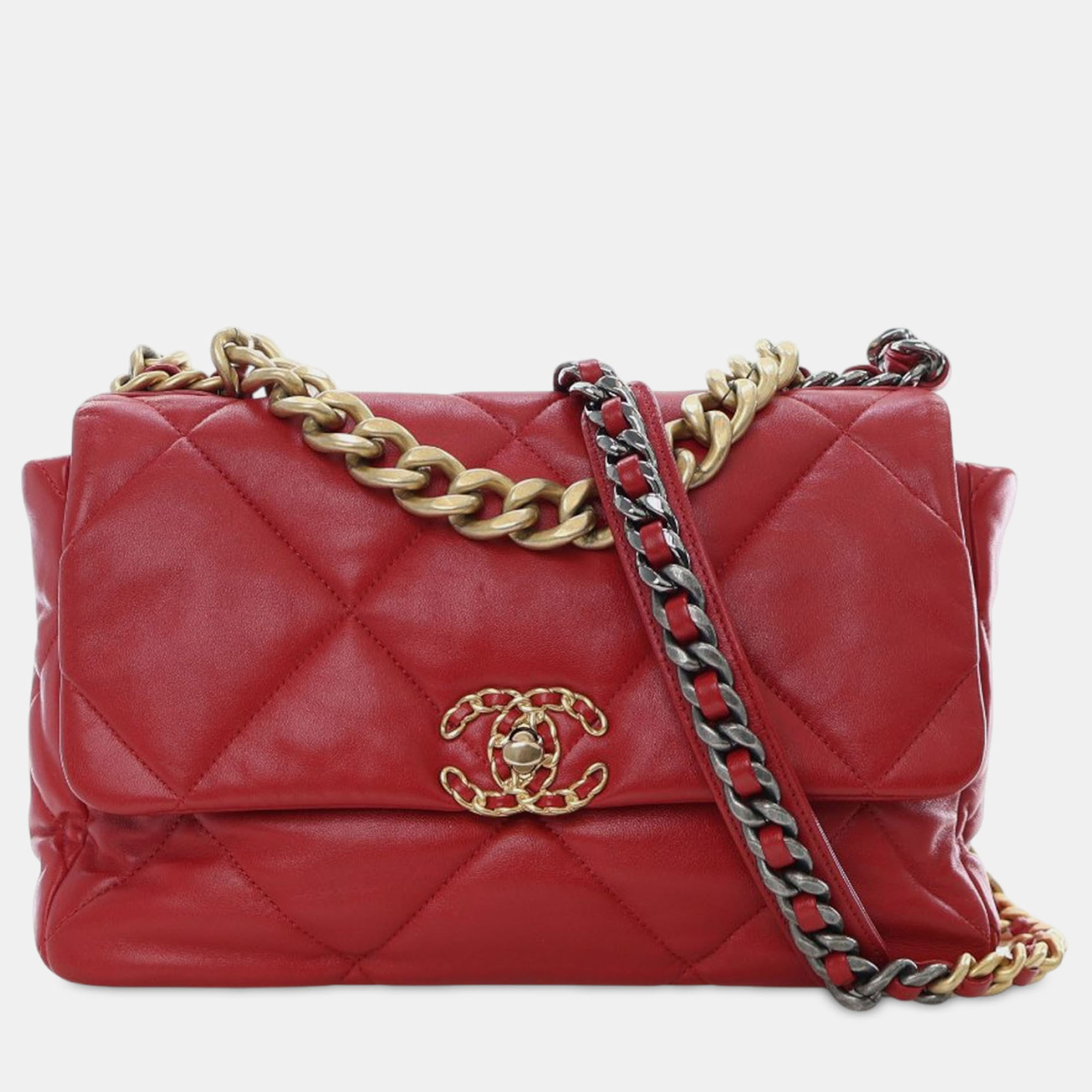 Chanel Red Large Lambskin 19 Flap
Chanel Red Large Lambskin 19 Flap
