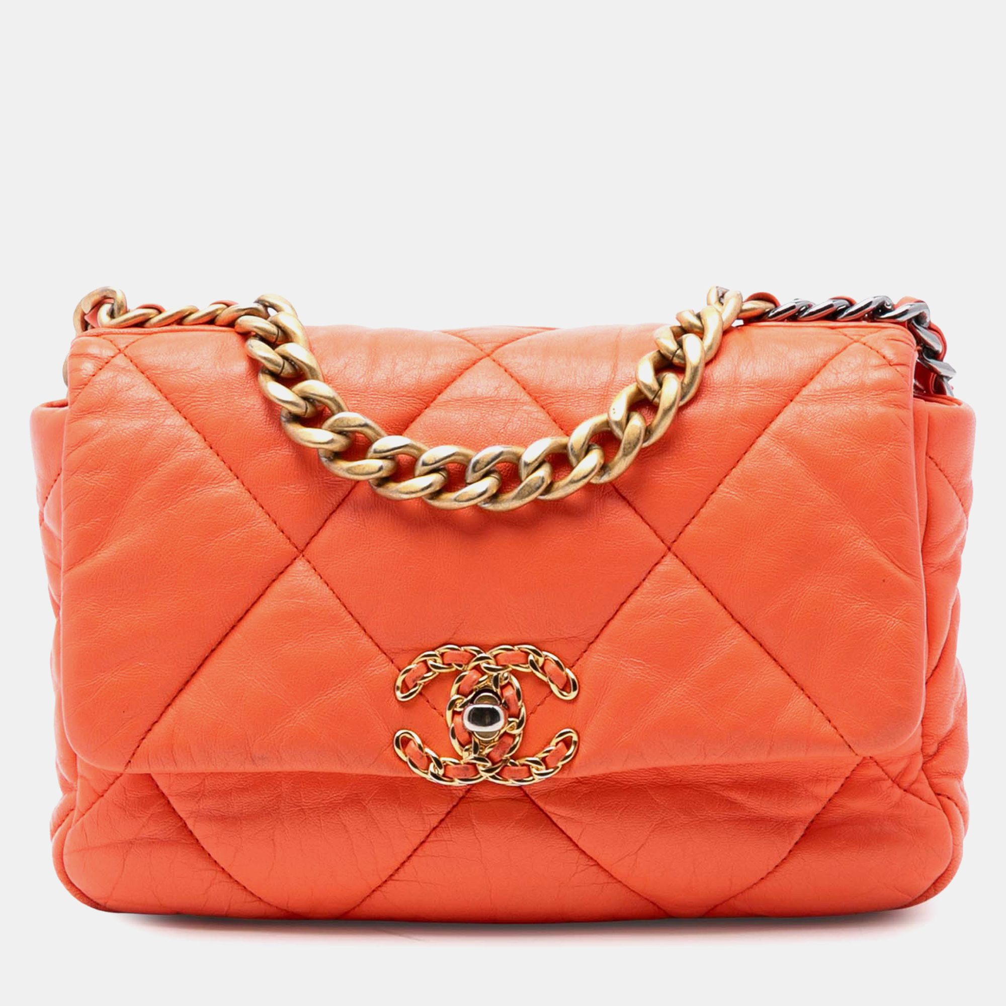 Chanel Orange Medium Lambskin 19 Flap
Chanel Orange Medium Lambskin 19 Flap