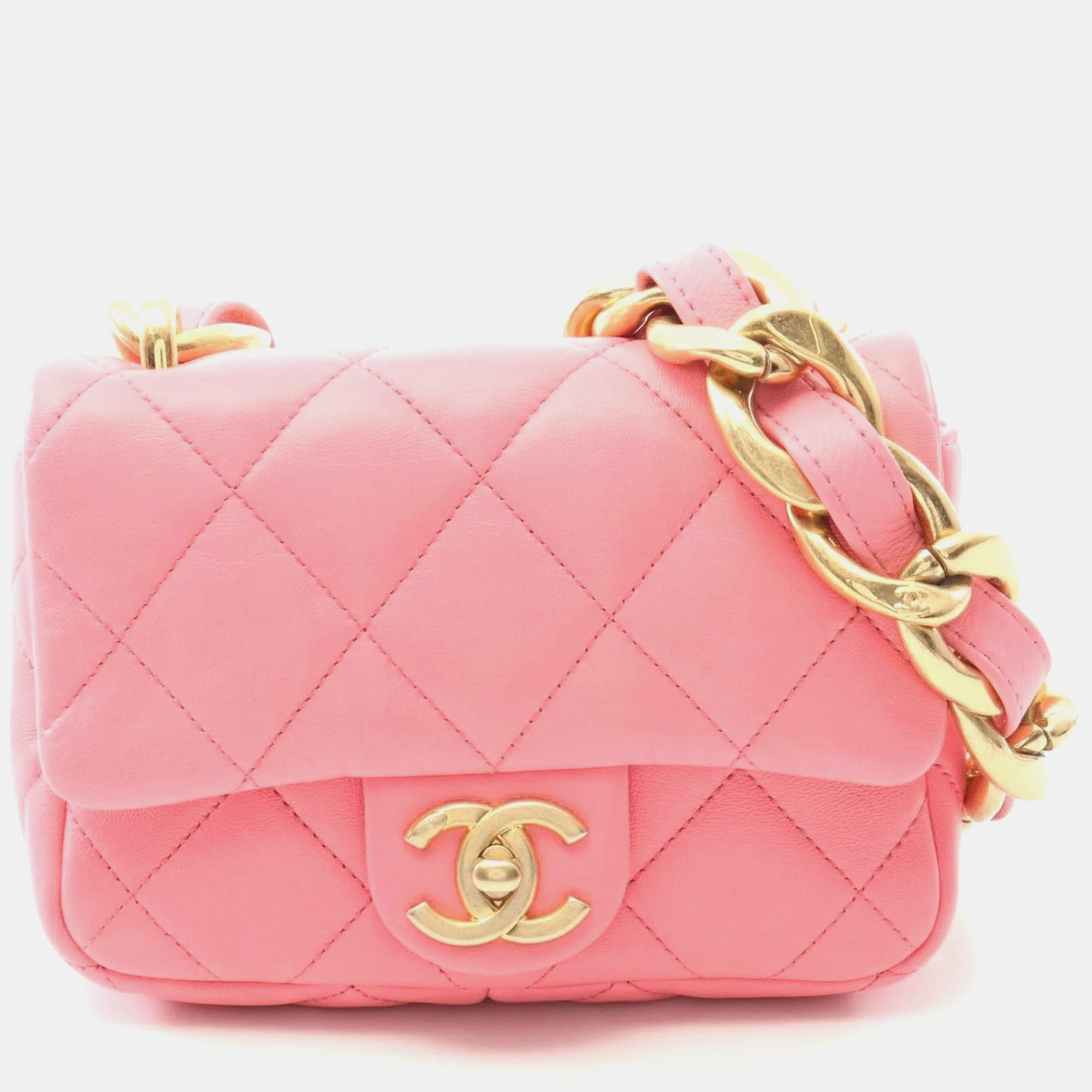 Chanel Matelasse Shoulder Bag Lambskin Leather Pink
Chanel Matelasse Shoulder Bag Lambskin Leather Pink