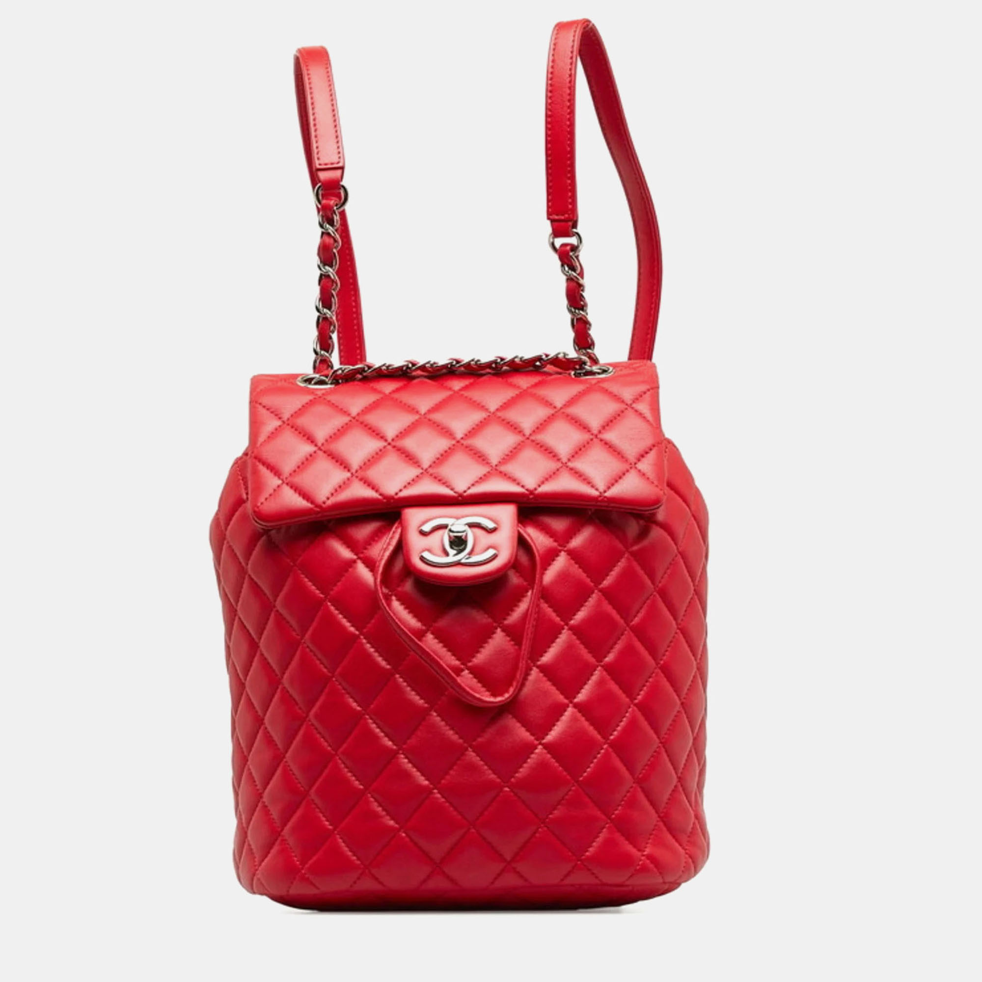 Chanel Matelasse Coco Mark Chain Backpack Red Lambskin
Chanel Matelasse Coco Mark Chain Backpack Red Lambskin